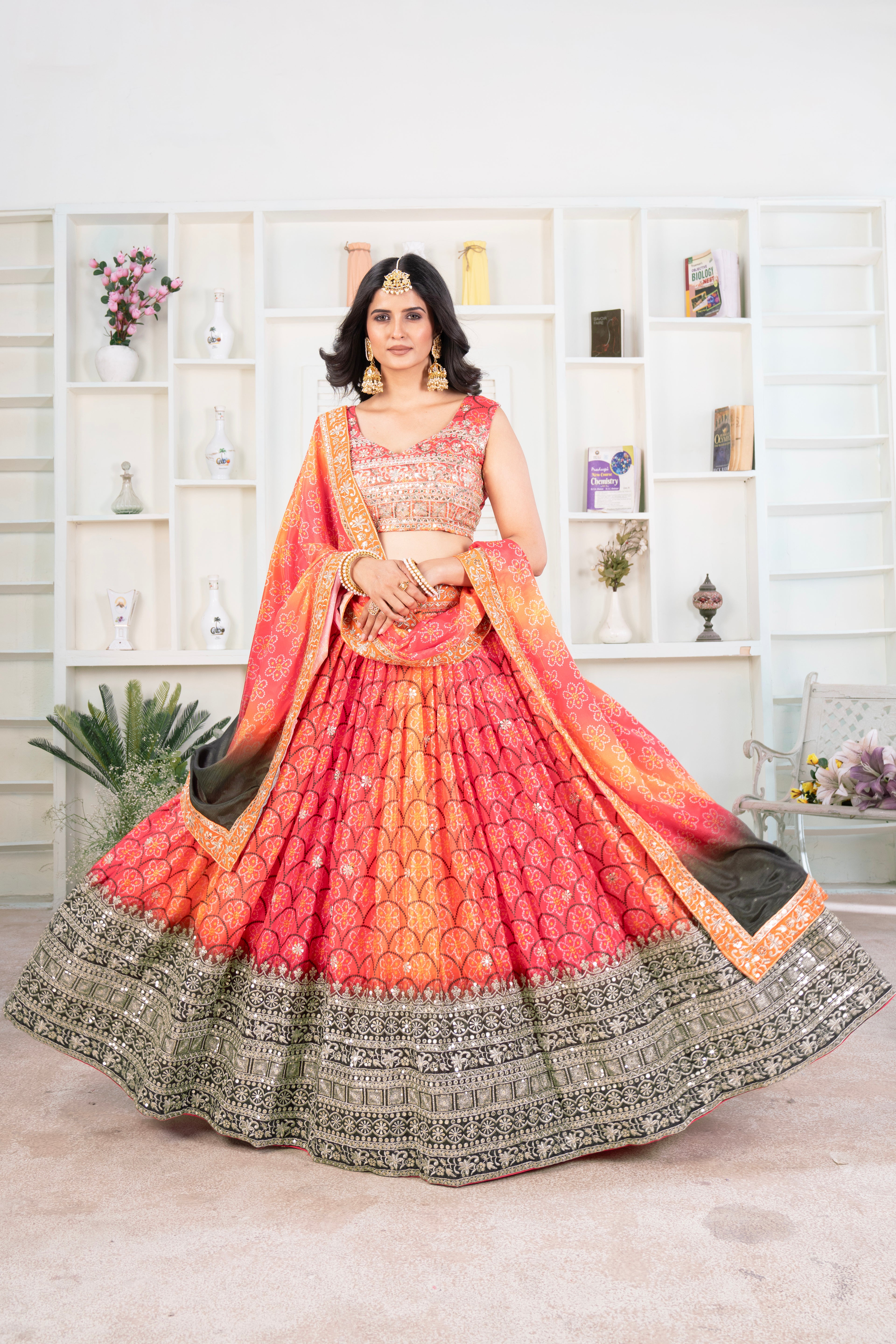 Designer Orange Lehenga Set - Shop Latest Indian Ethnic Wear