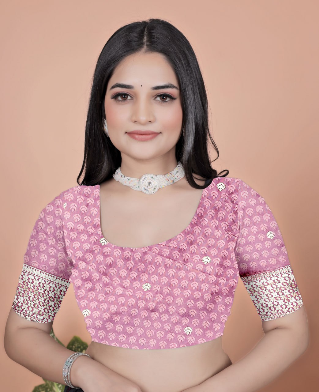 Mauve Pink Banarasi Silk Saree