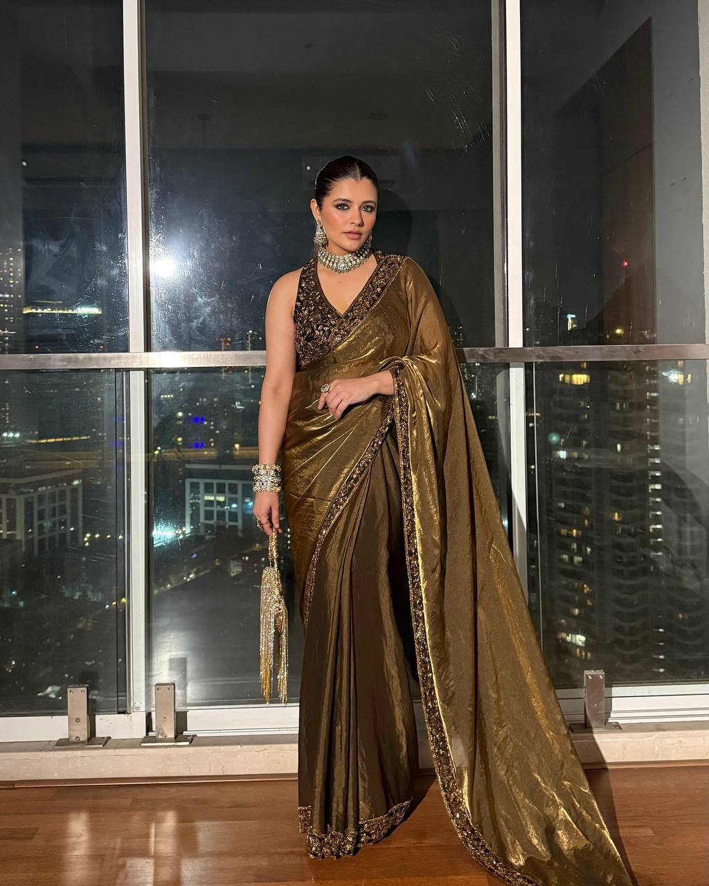 Bollywood celebrity sequence saree collection