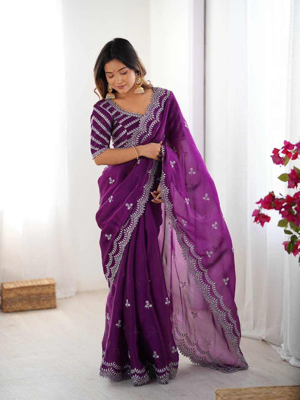 Designer saree collection (WINE)