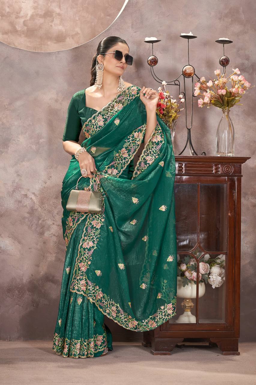 Presents Designer Embroidery Saree