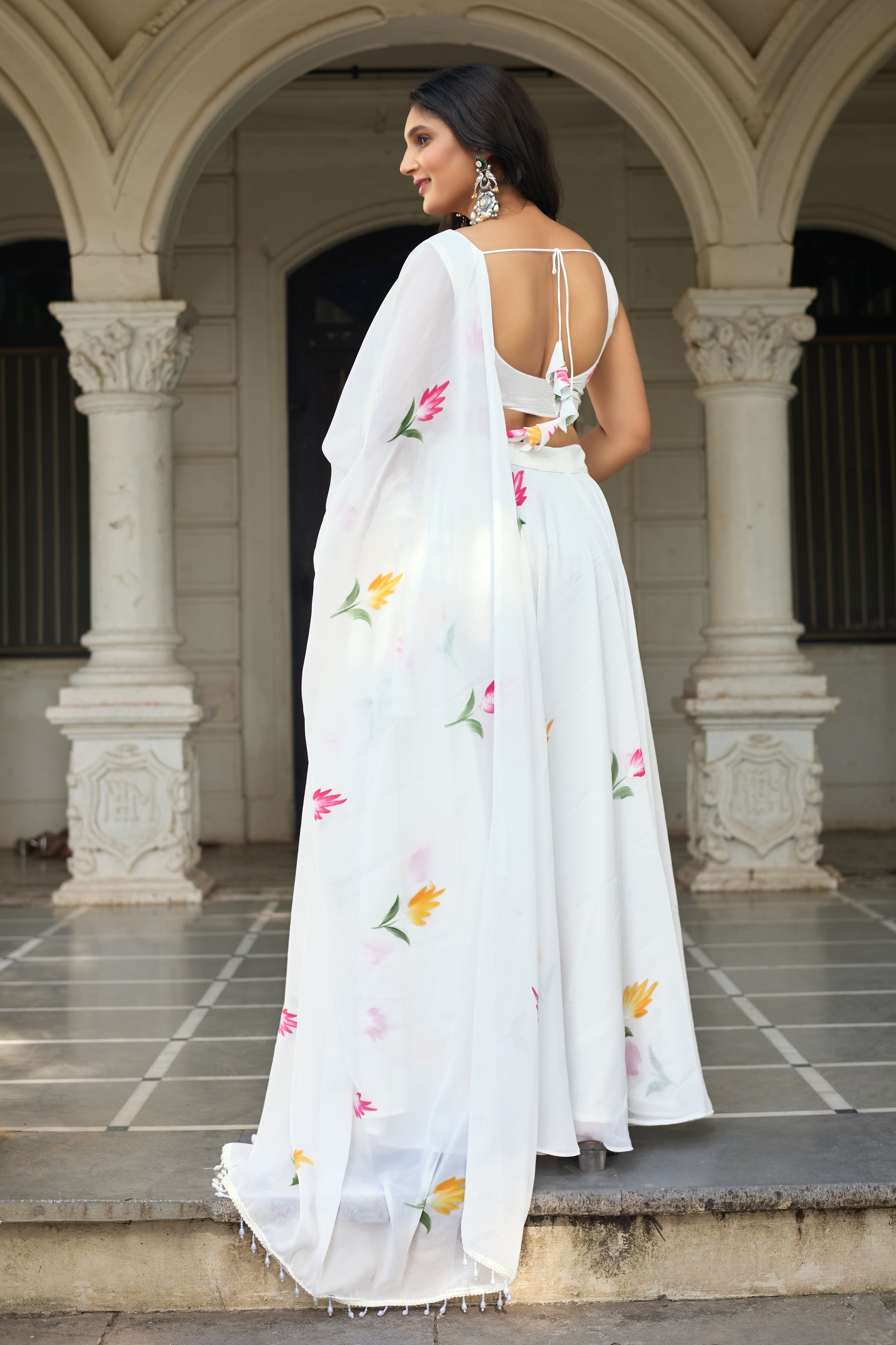 Spin into style with this beautifully crafted lehenga – floral elegance that never fades