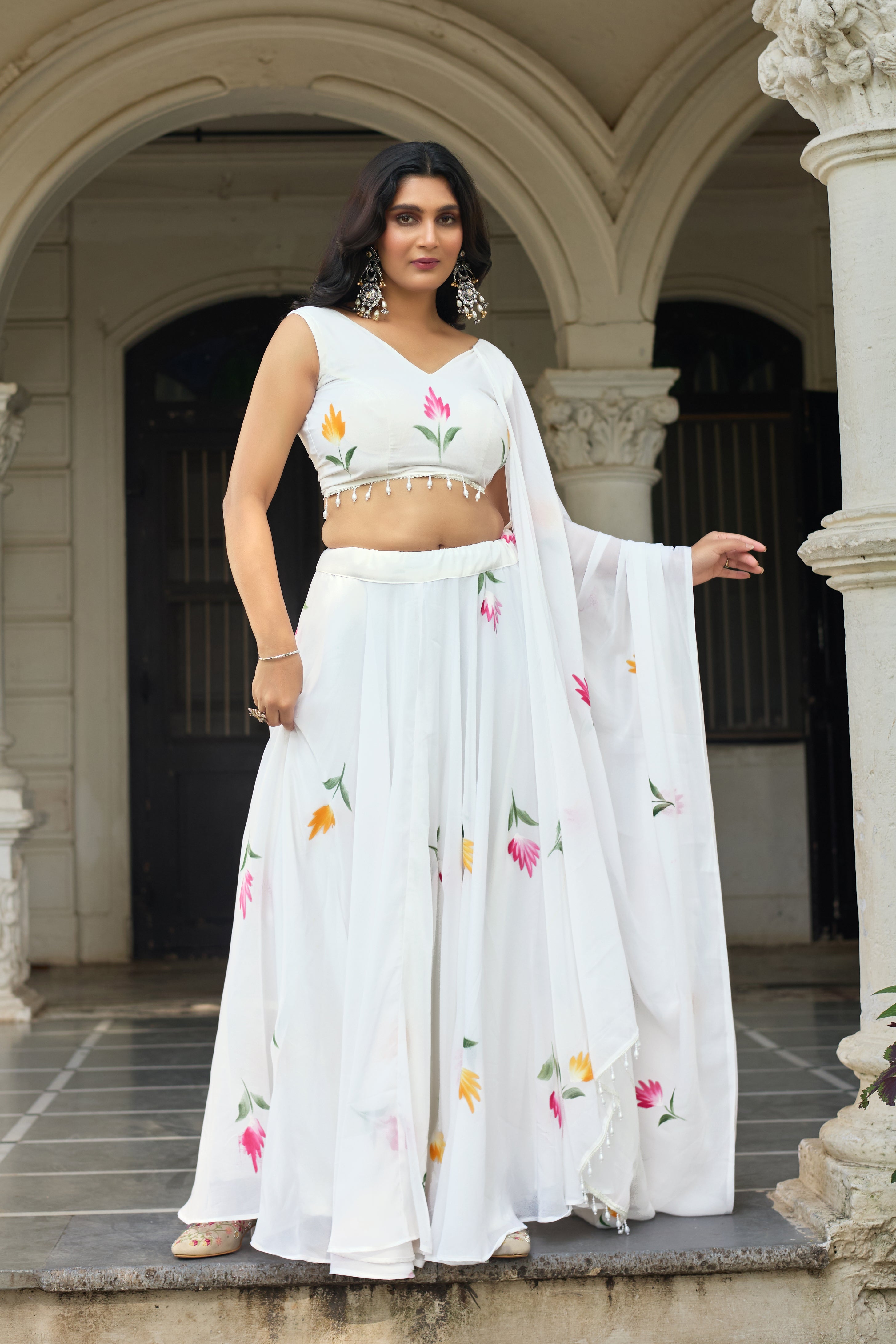 Spin into style with this beautifully crafted lehenga – floral elegance that never fades