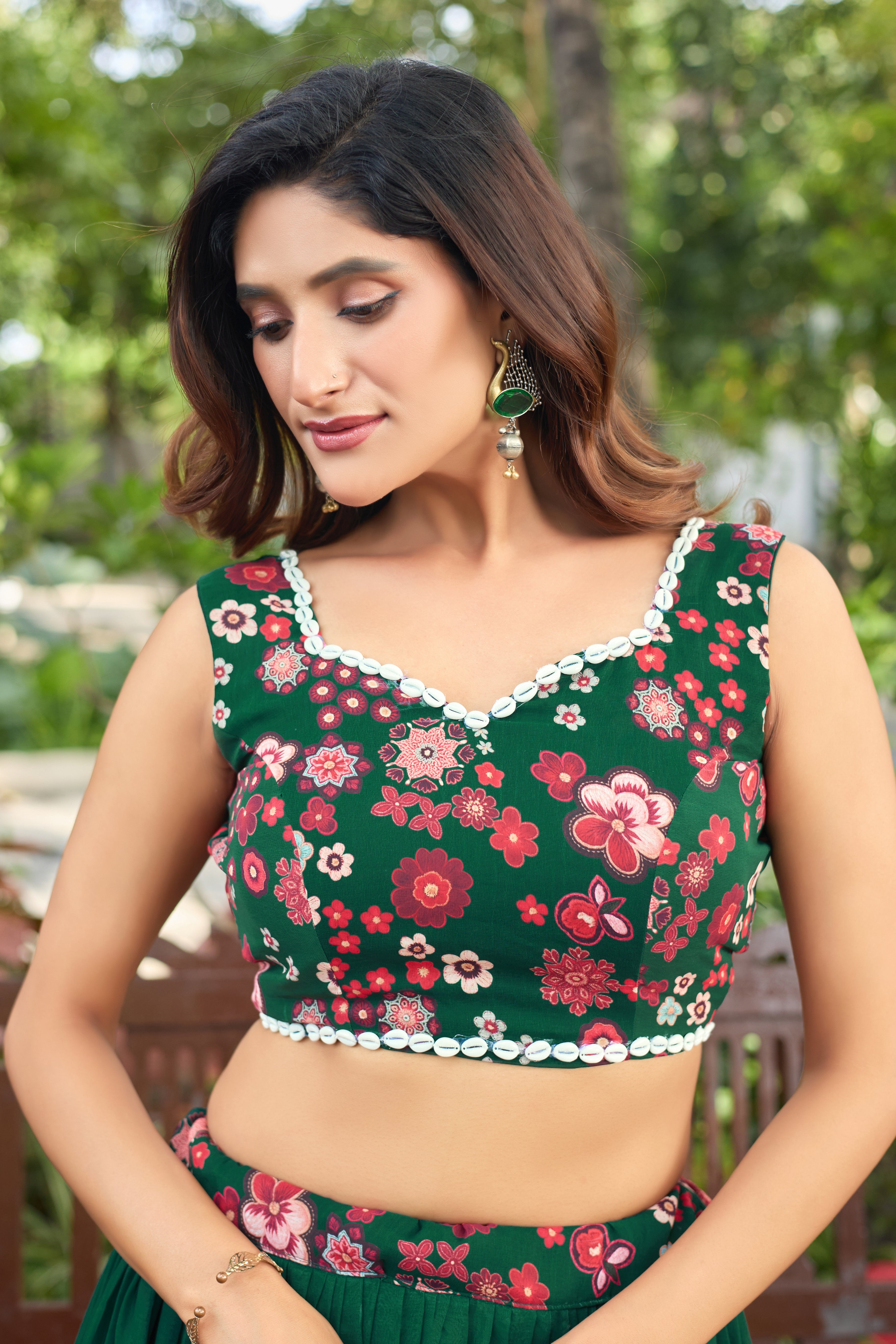 Twirl into elegance with this gorgeous floral lehenga