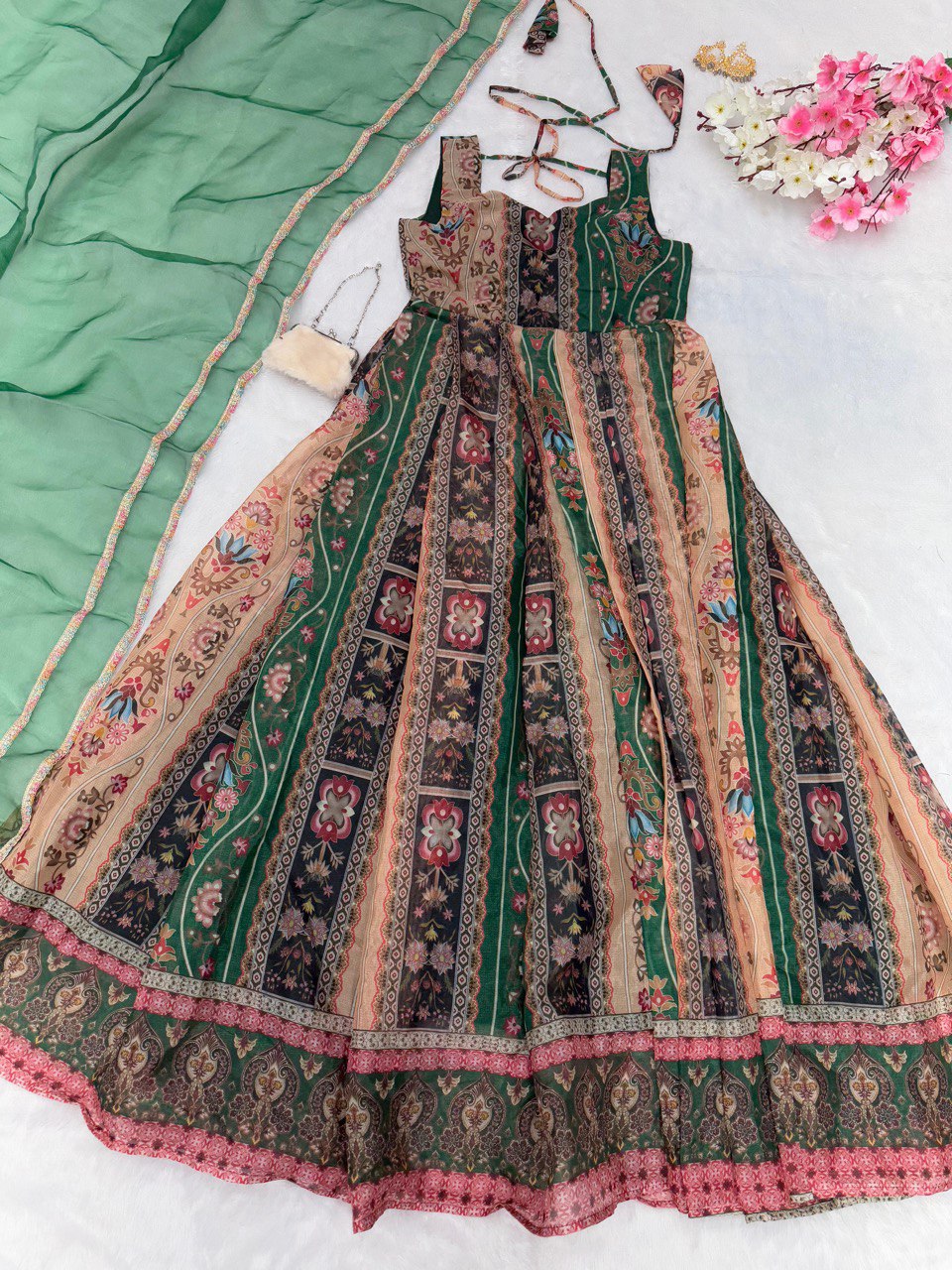 pure georgette Anarkali Gown