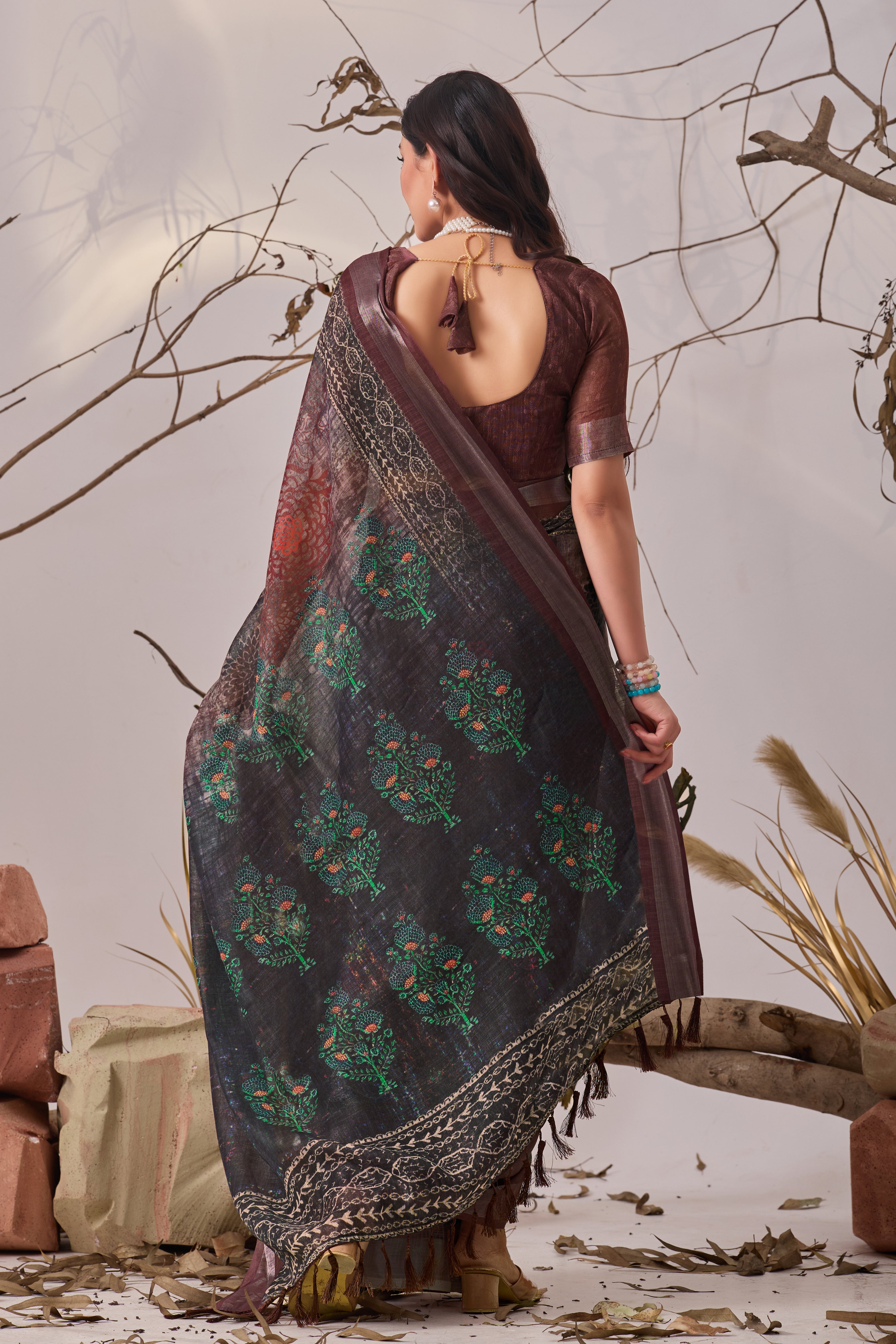 Royal Heritage Linen Cotton Saree