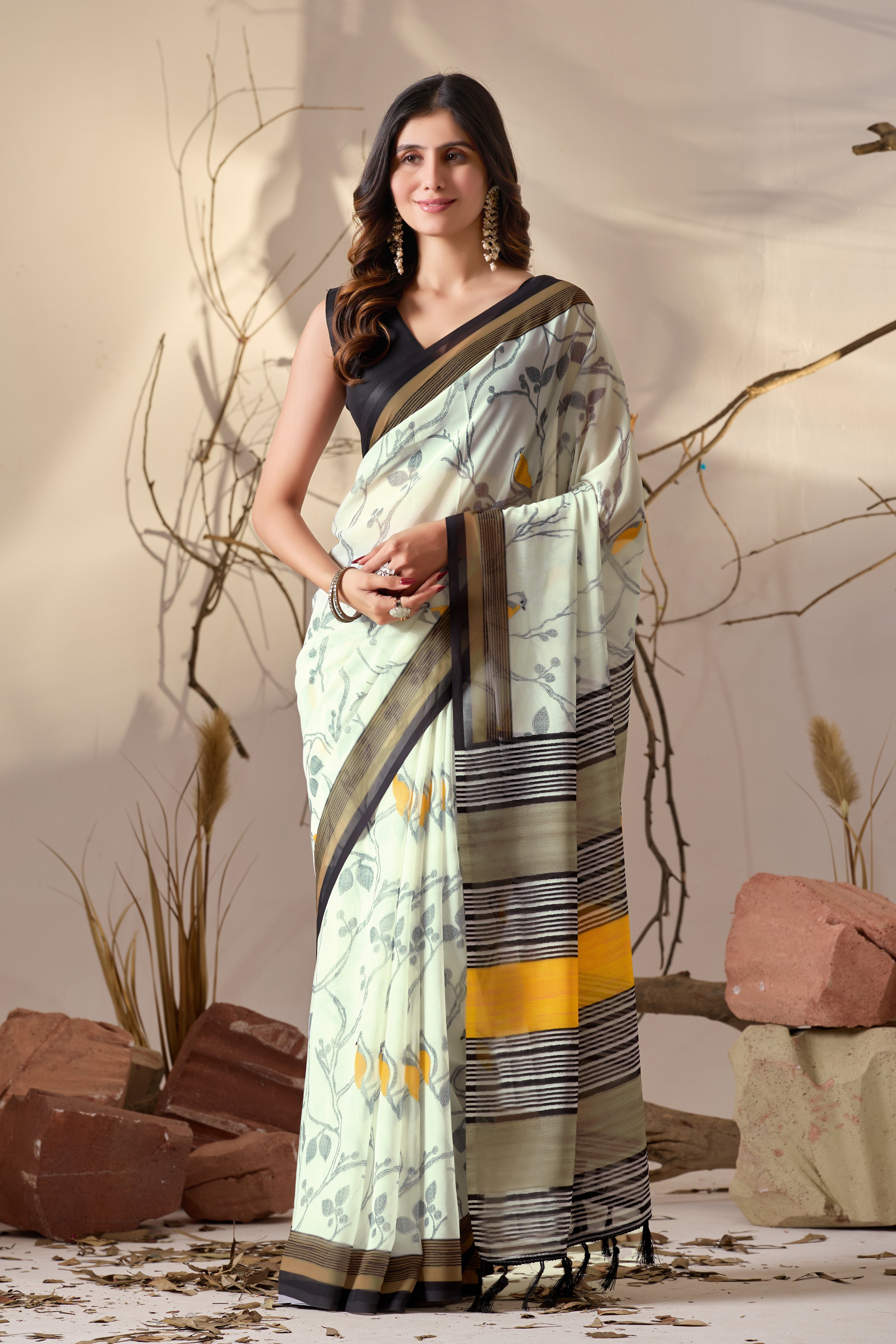 Soft Georgette Lightweight Saree with Delicate