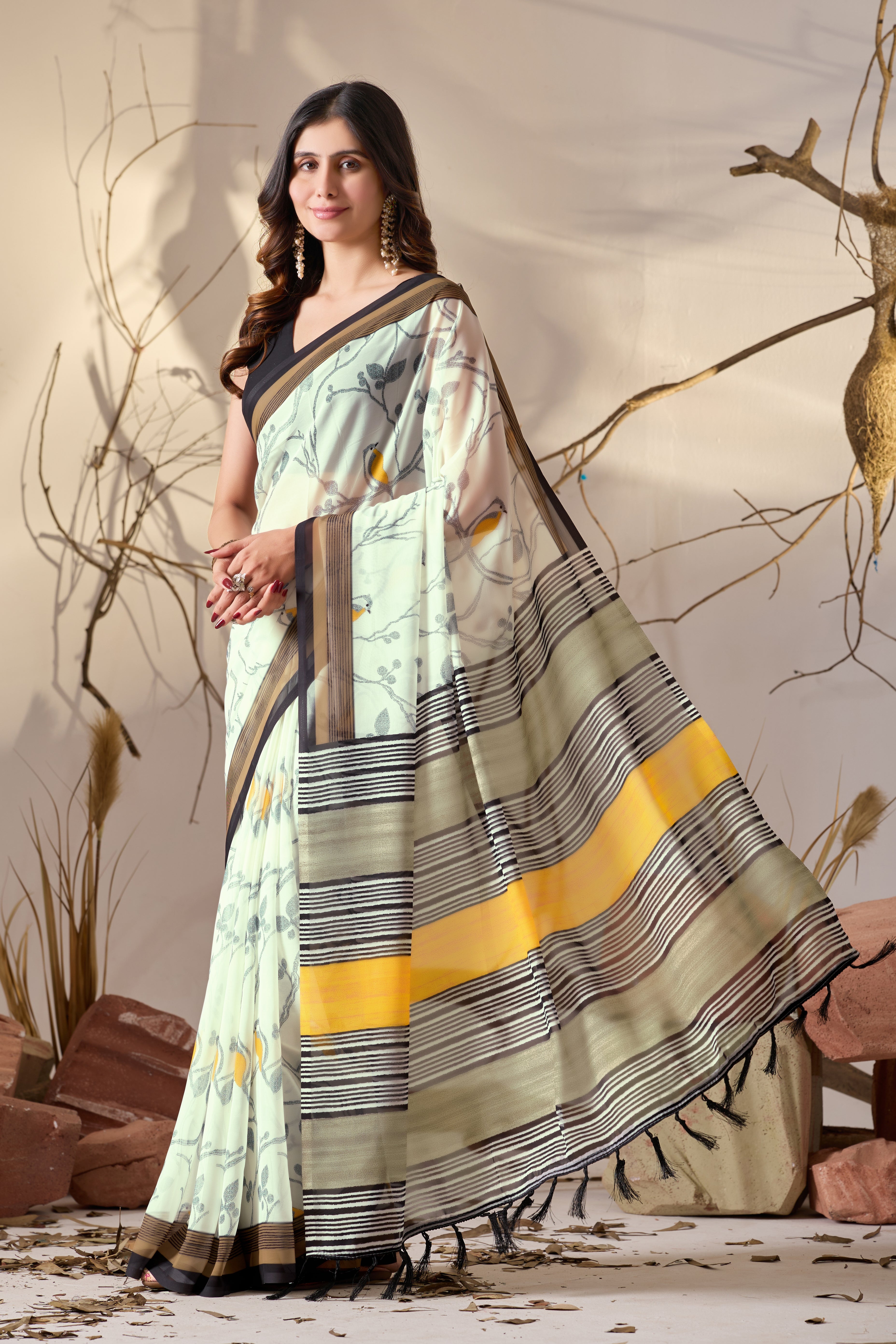 Soft Georgette Lightweight Saree with Delicate