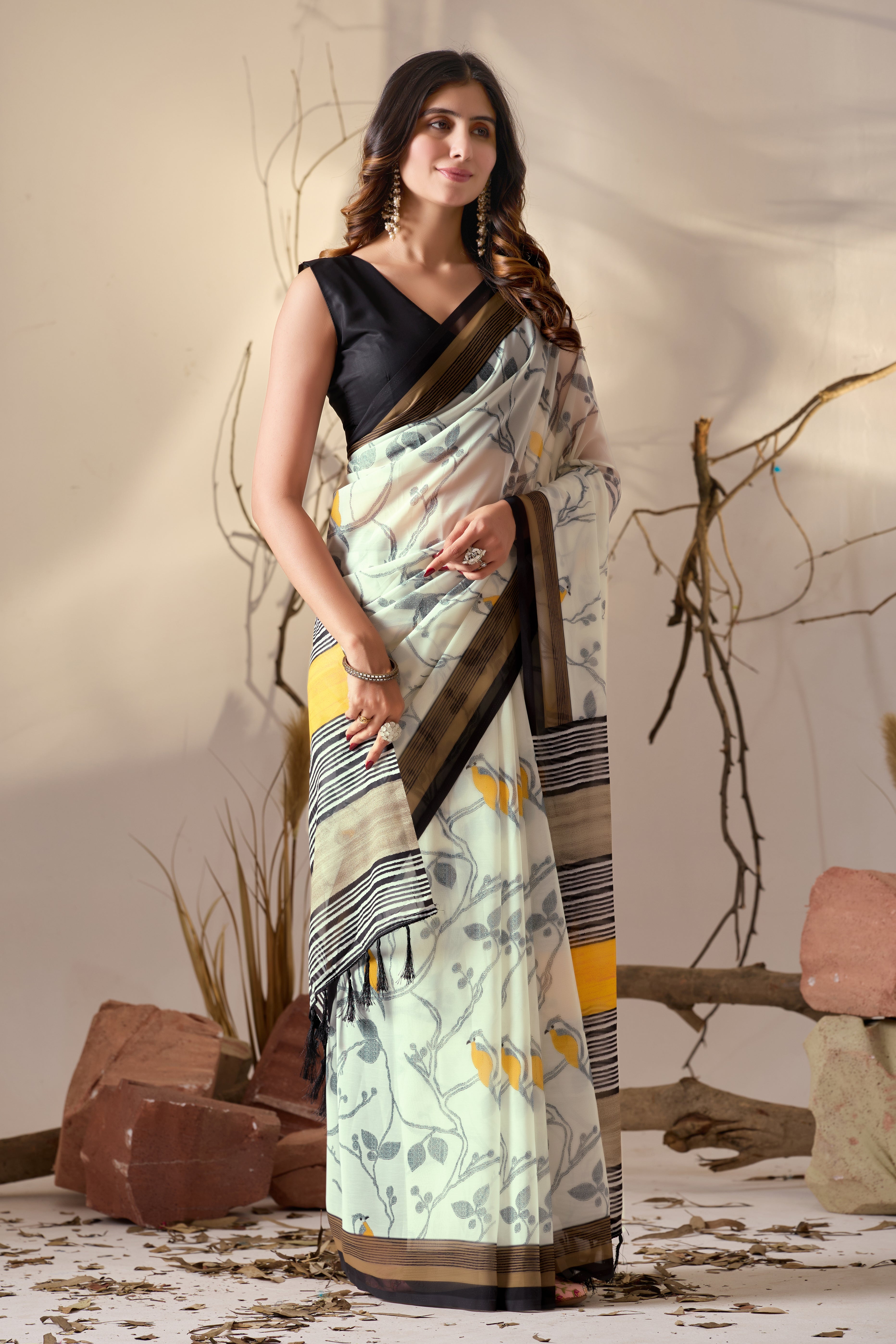 Soft Georgette Lightweight Saree with Delicate