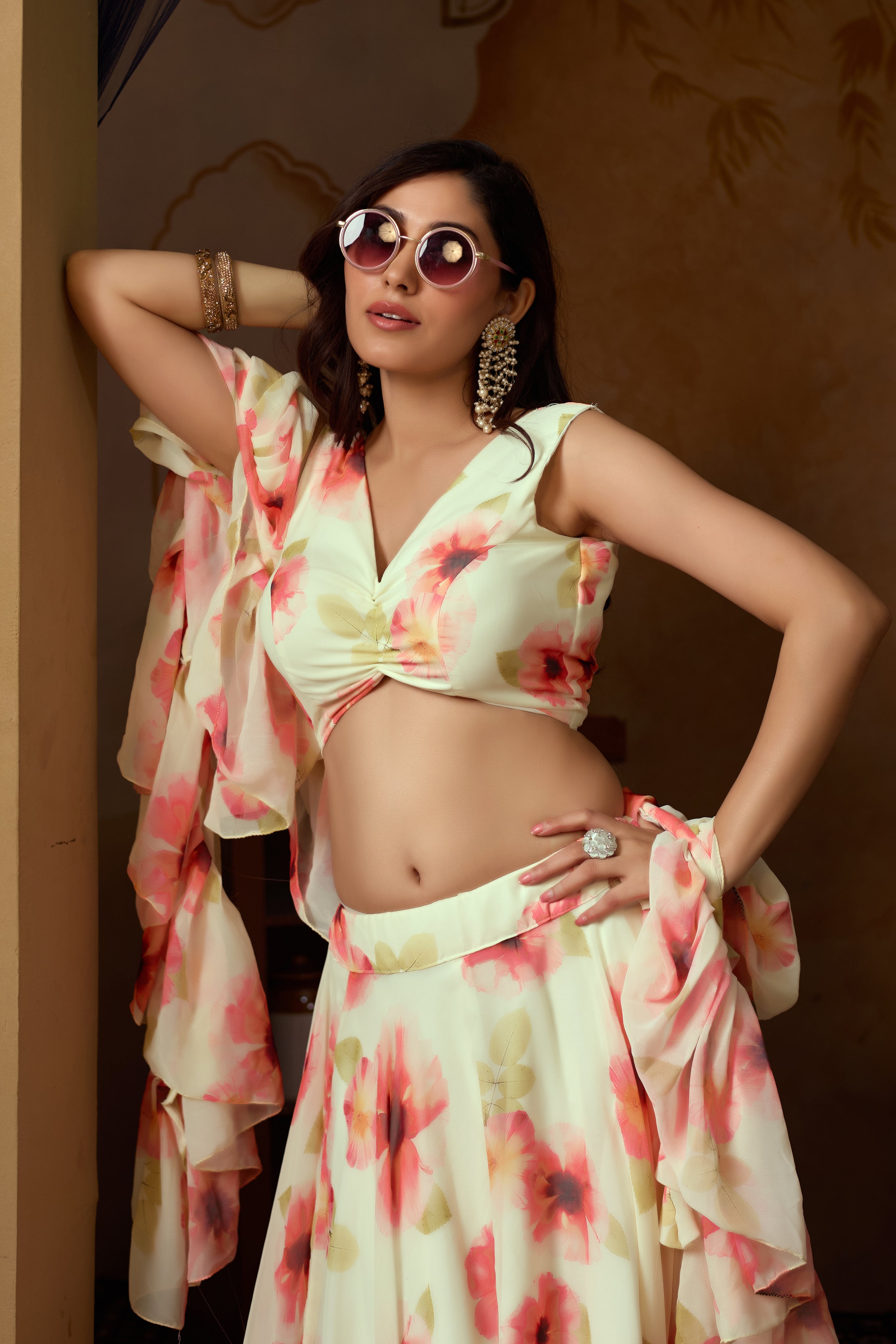 Spin with confidence in this floral fantasy – fashion that blooms endlessly!