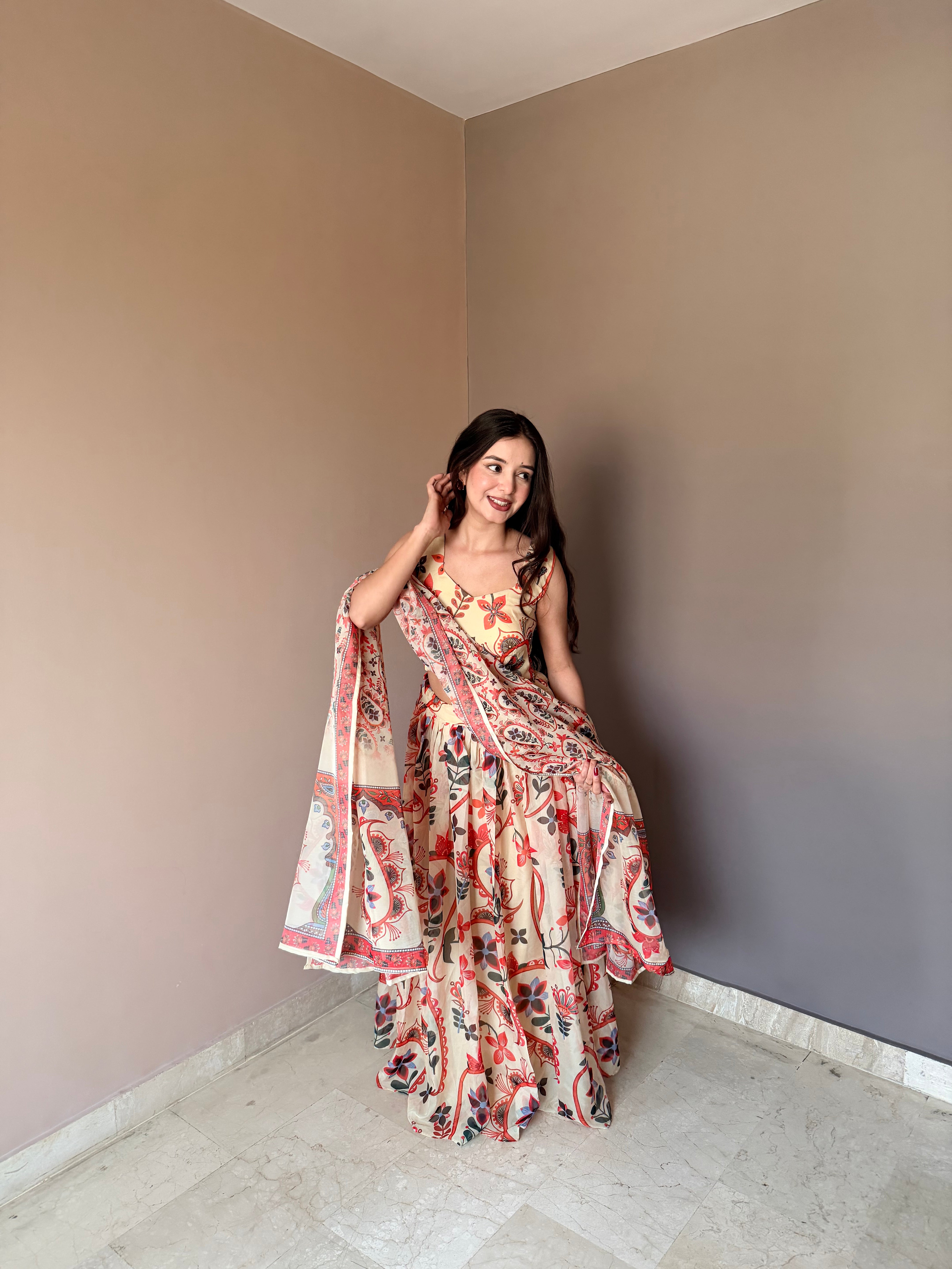 High-End Designer Floral Lehenga Set with Luxe Finish