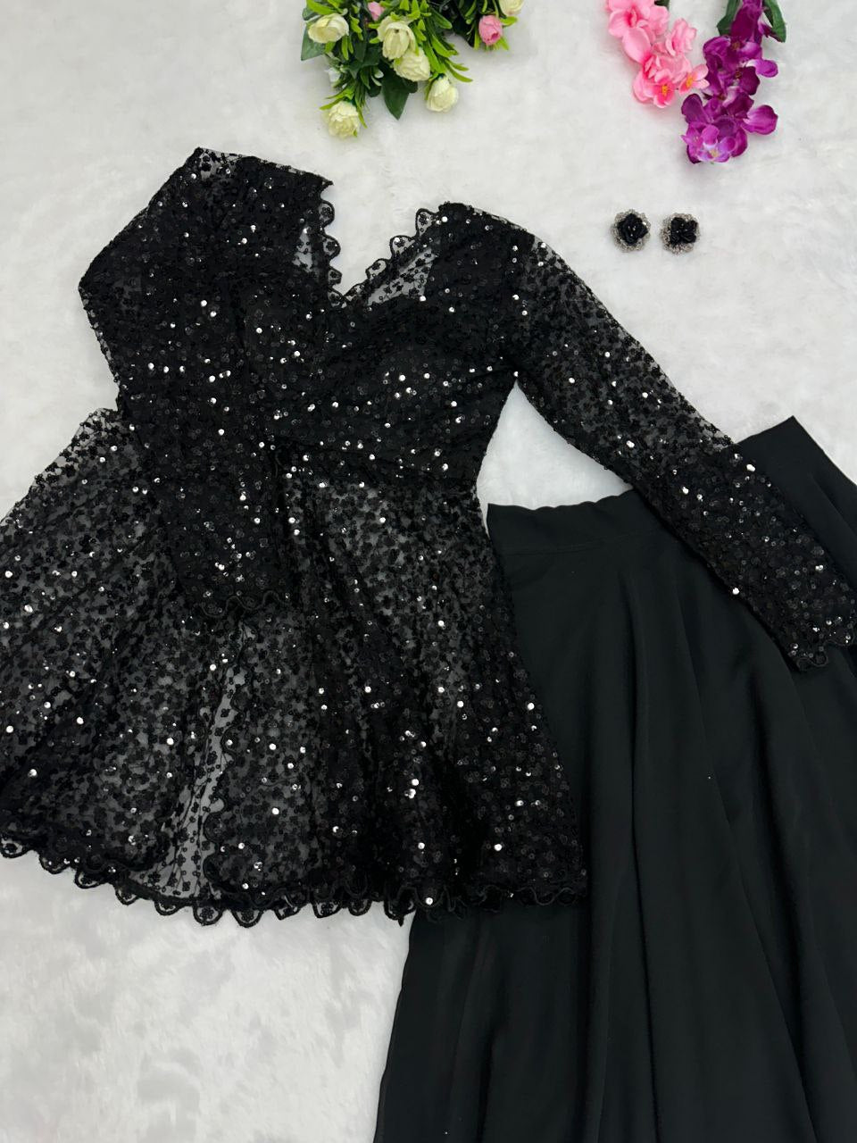 Pure Georgette flair lehnga