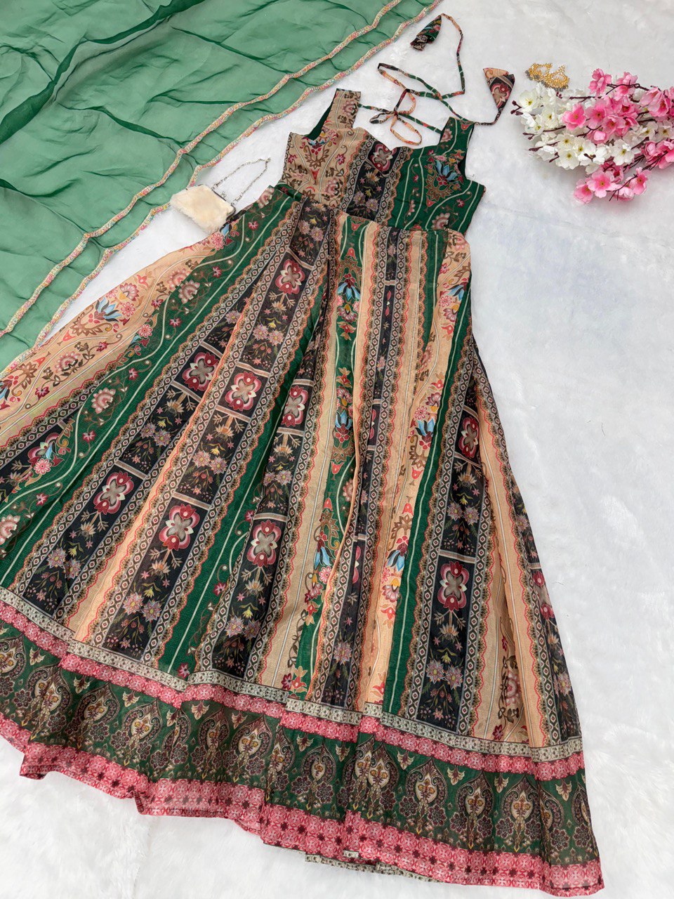 pure georgette Anarkali Gown
