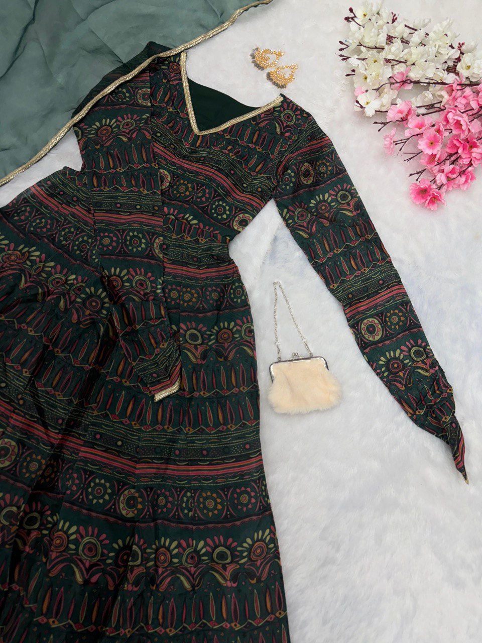pure georgette Anarkali Gown