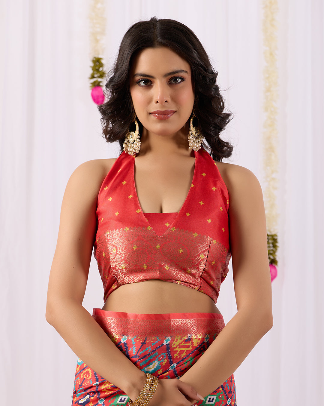 Soft Lichi Silk Saree with Rich Patola Weaving Design