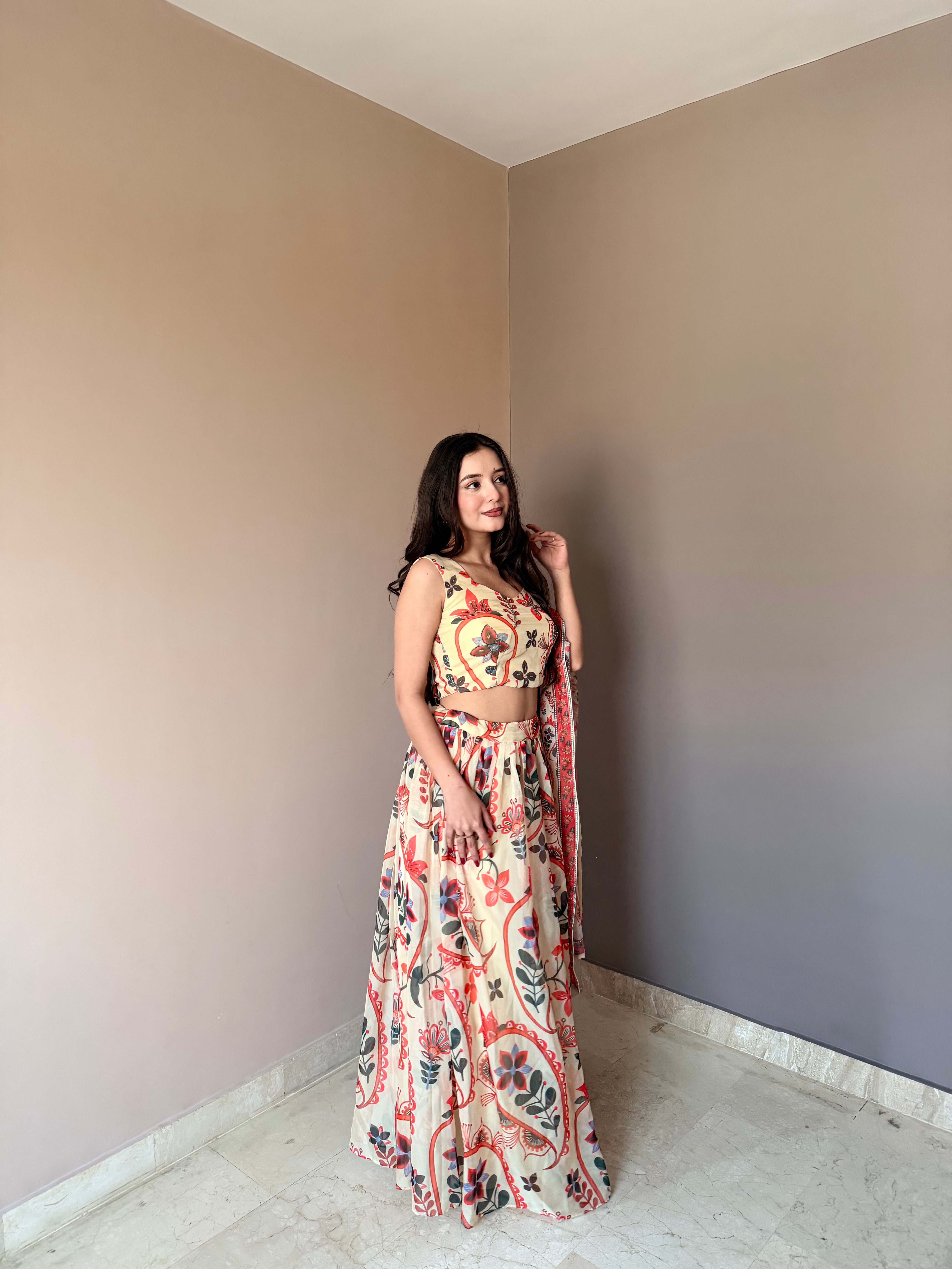 High-End Designer Floral Lehenga Set with Luxe Finish