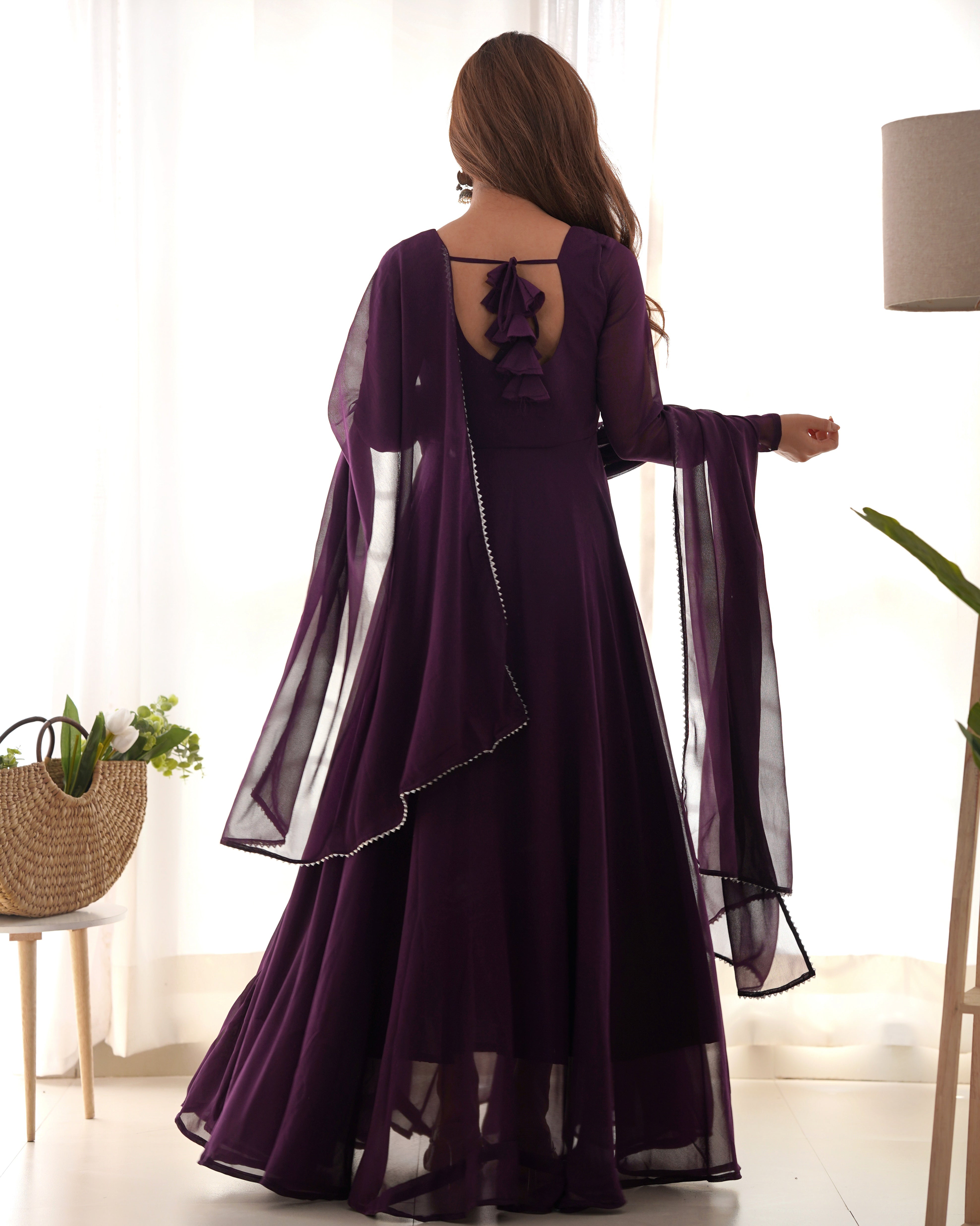 NEW GEORGETTE ANARKALI GOWN DUPPTA