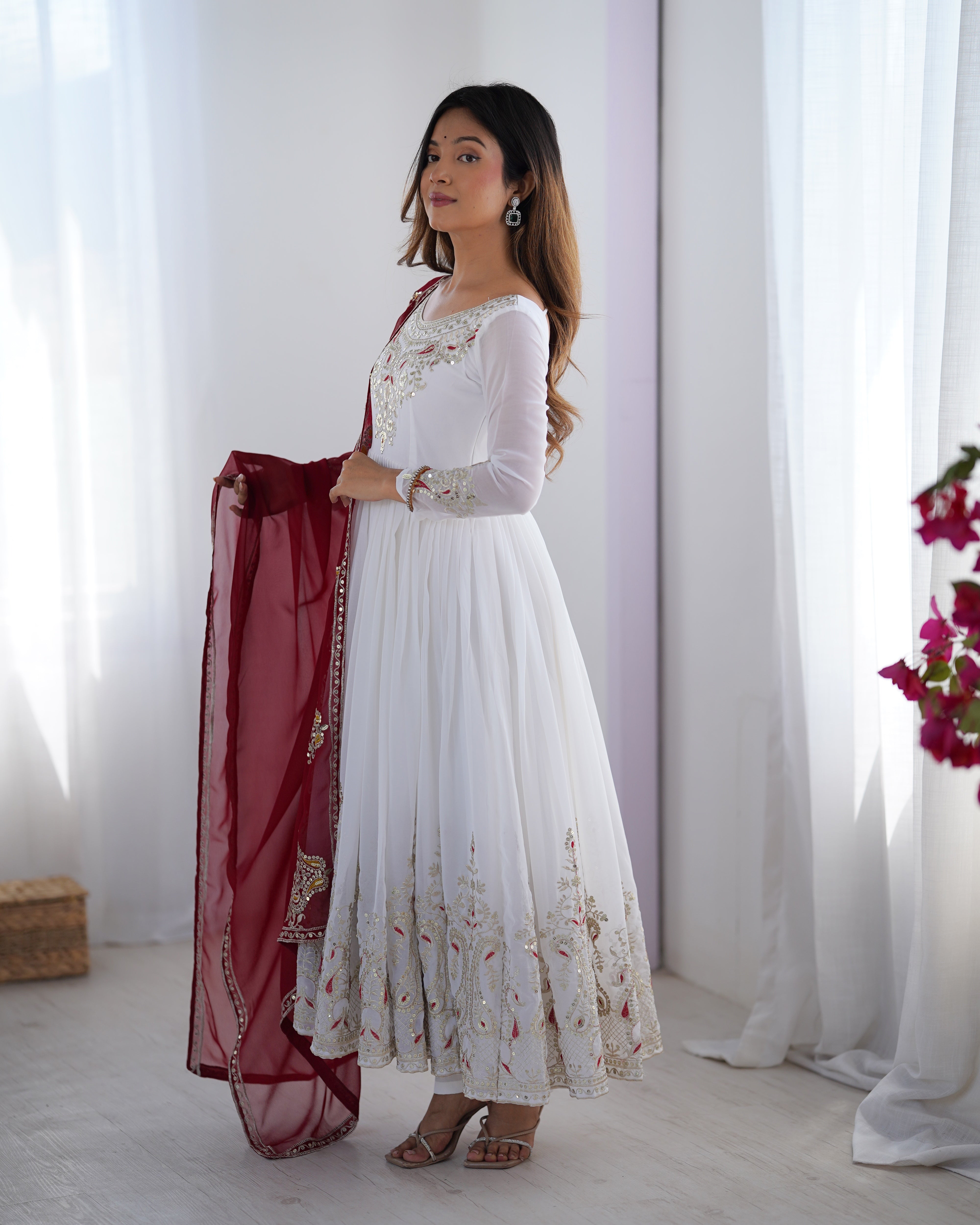Heavy Designer Party Wear Look Gown-Dupatta