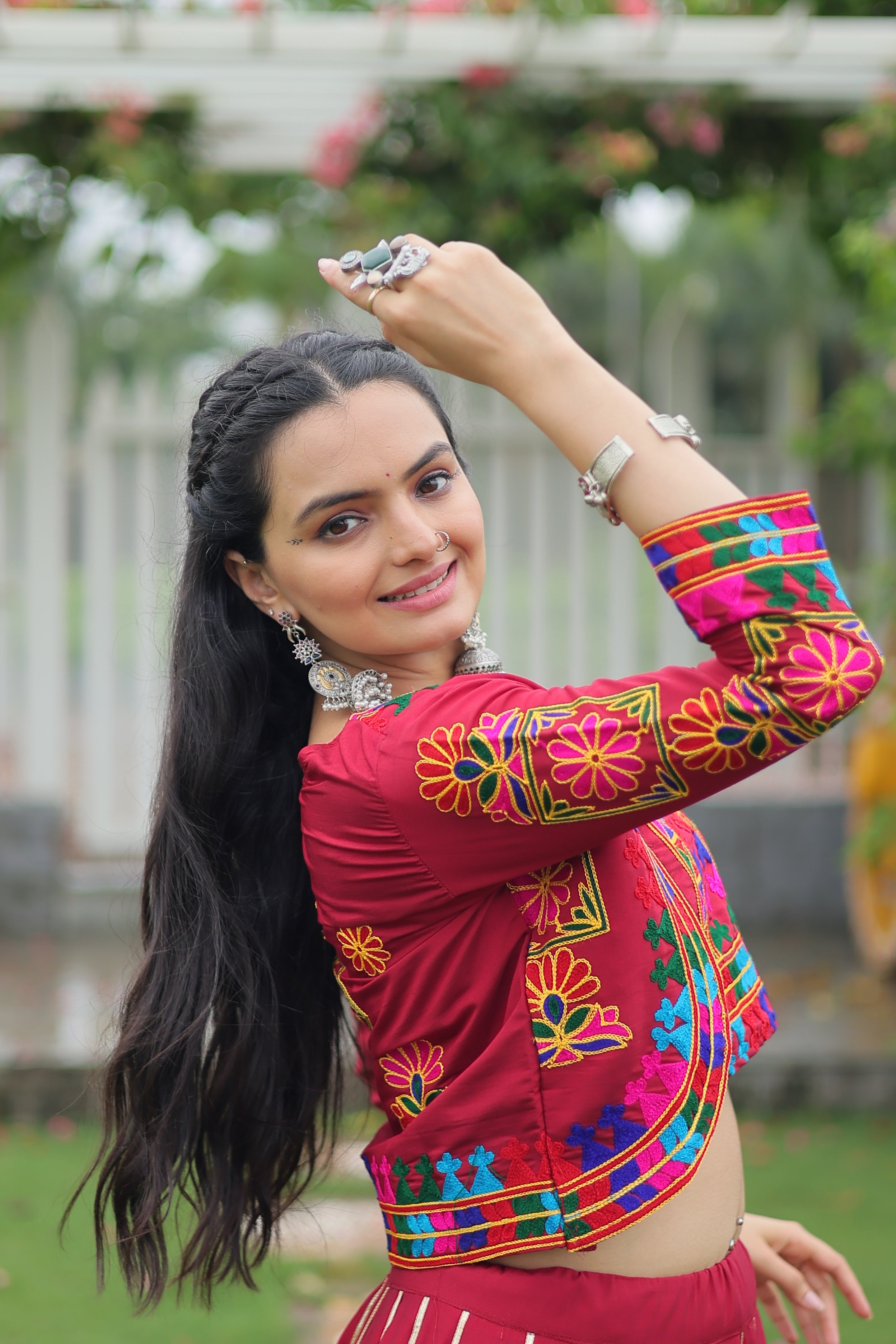 Ethnic Radiance Mirror Work Anarkali Set