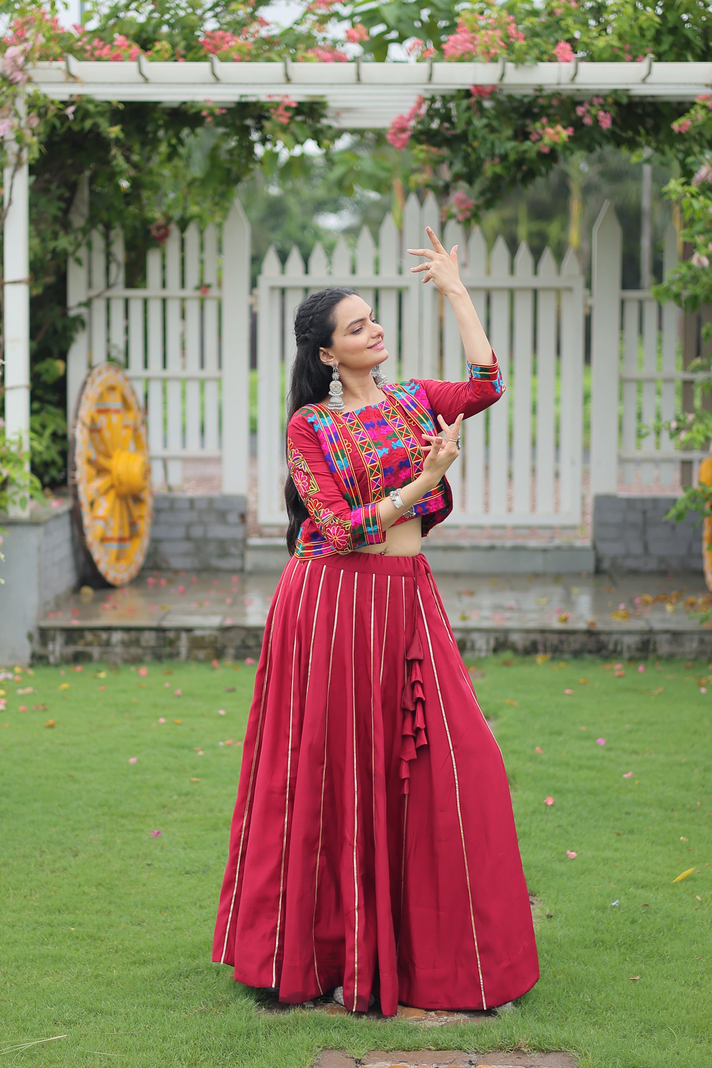 Ethnic Radiance Mirror Work Anarkali Set
