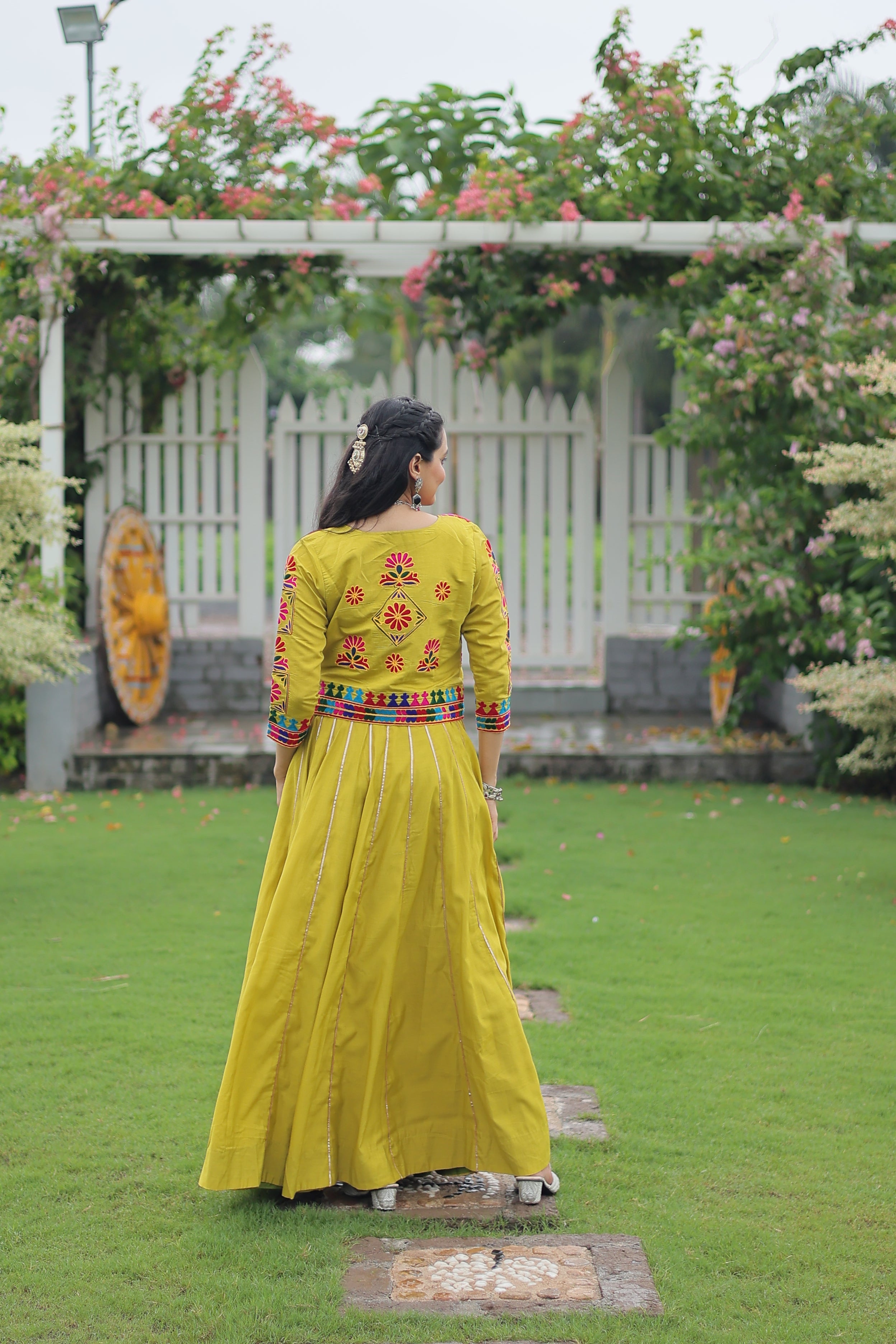 Ethnic Radiance Mirror Work Anarkali Set