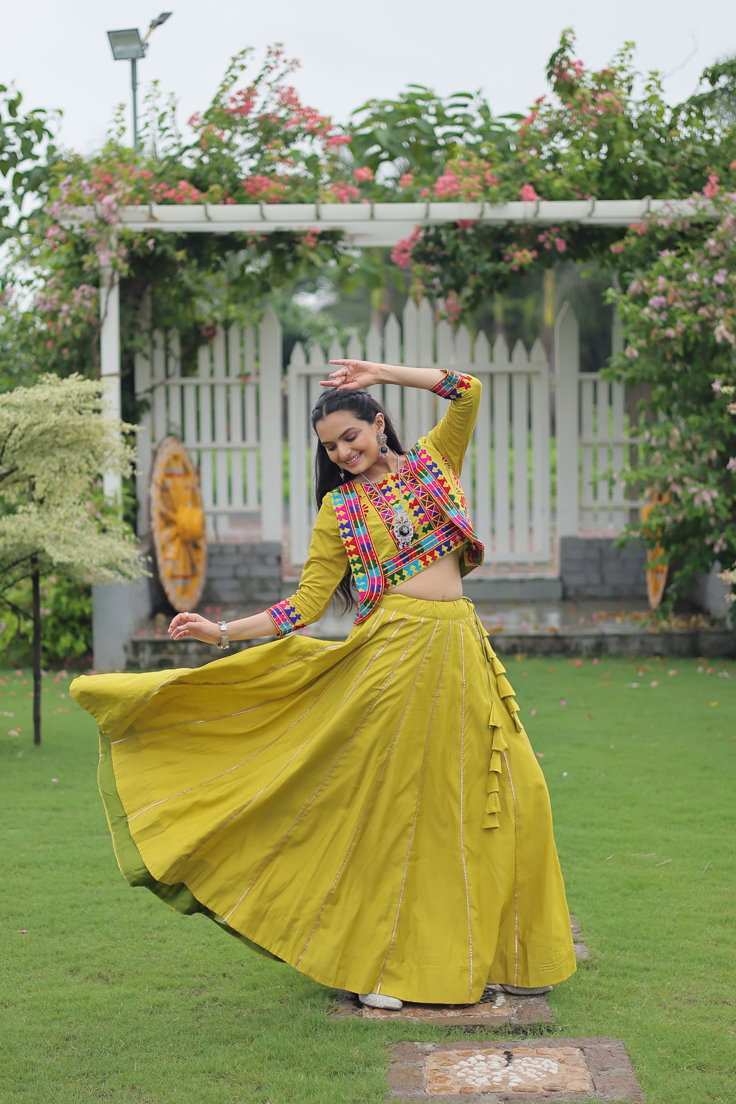 Ethnic Radiance Mirror Work Anarkali Set