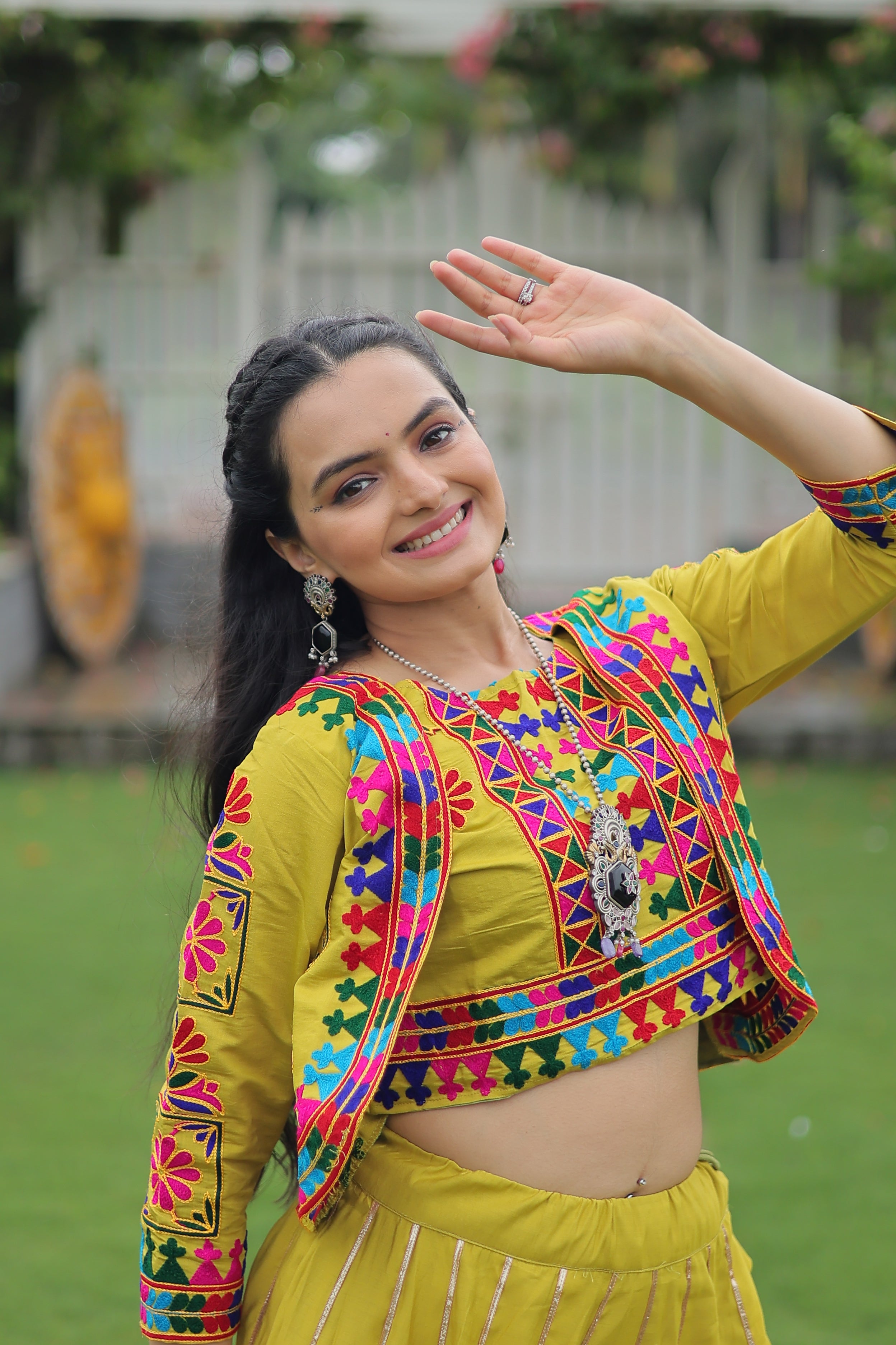 Ethnic Radiance Mirror Work Anarkali Set
