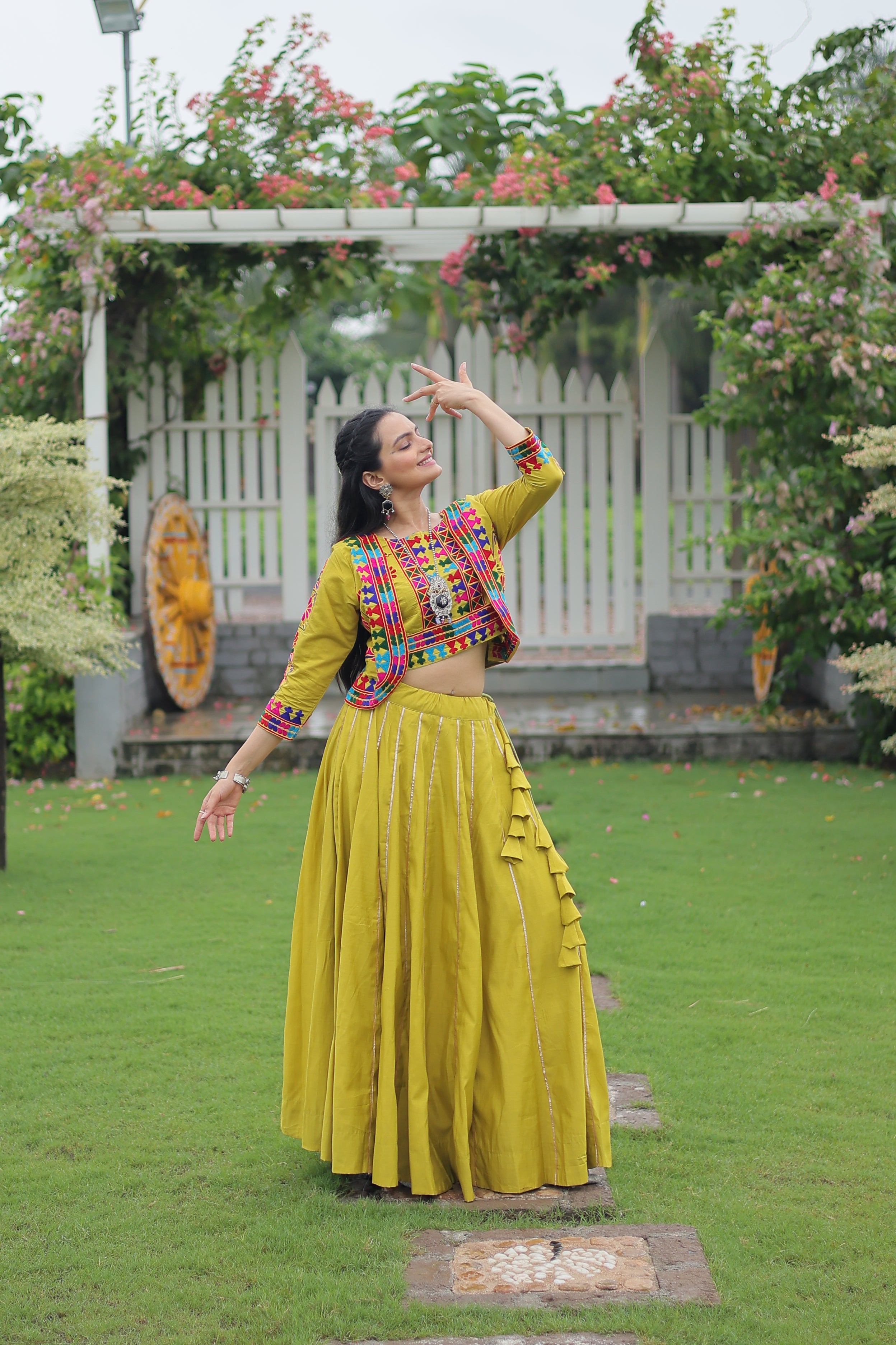 Ethnic Radiance Mirror Work Anarkali Set