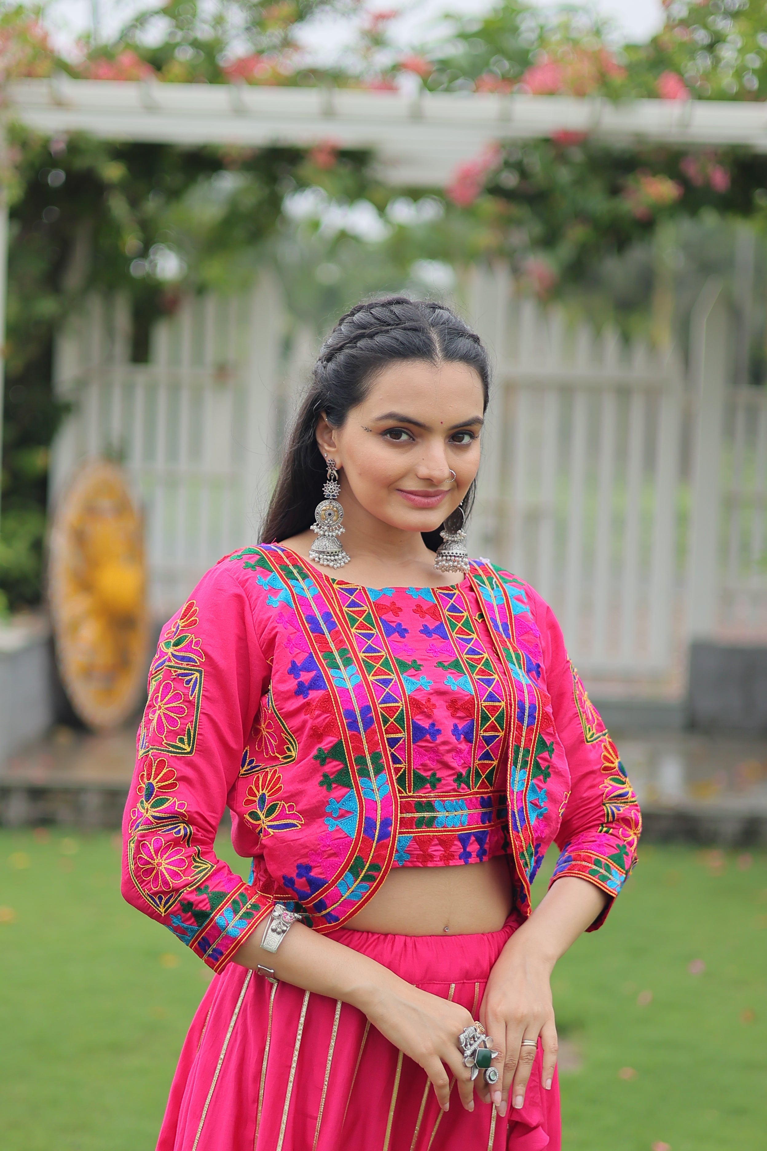 Ethnic Radiance Mirror Work Anarkali Set