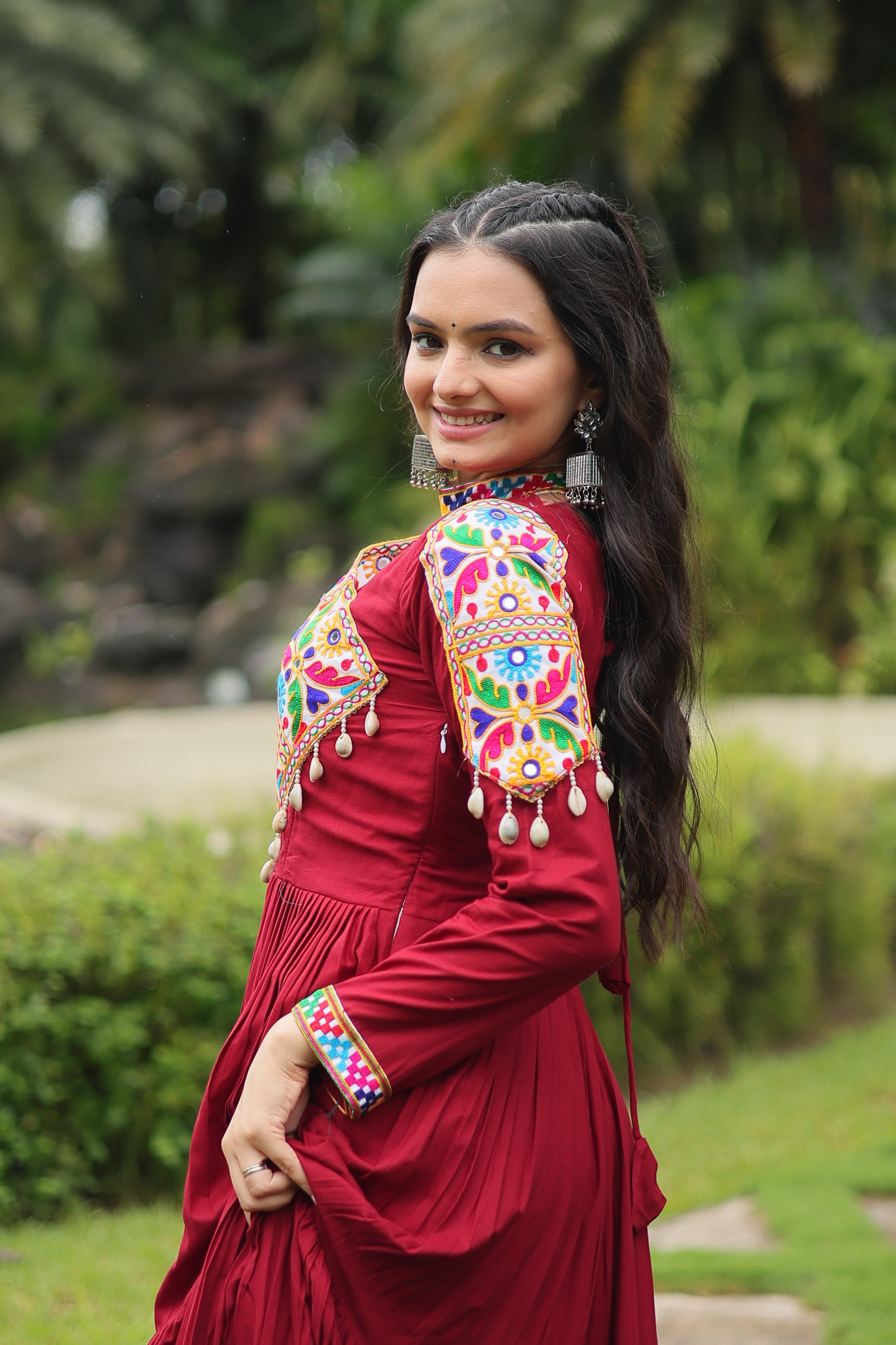 Gulnaar Red Mirror Royale Gown