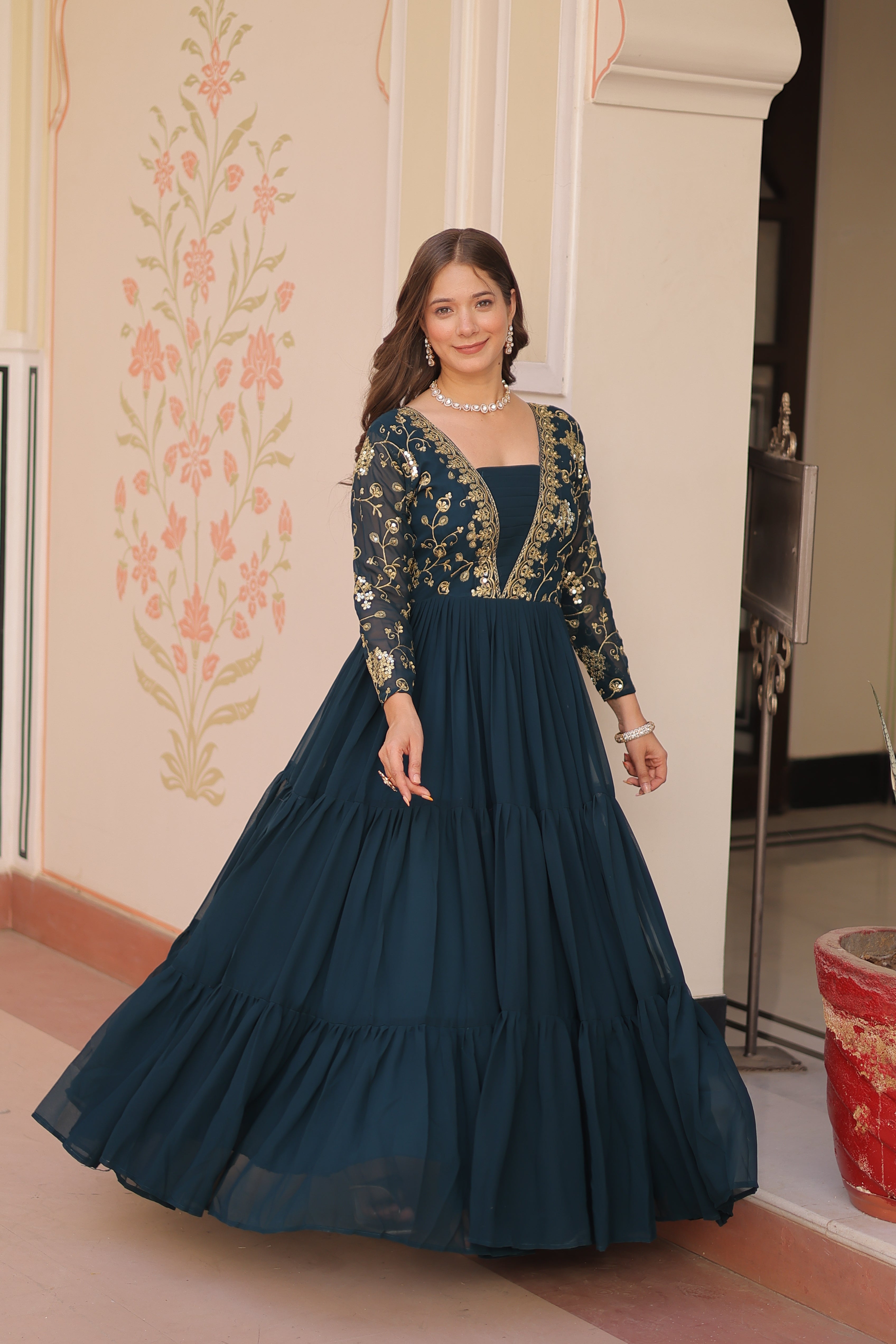 Sitara Bloom Anarkali Gown
