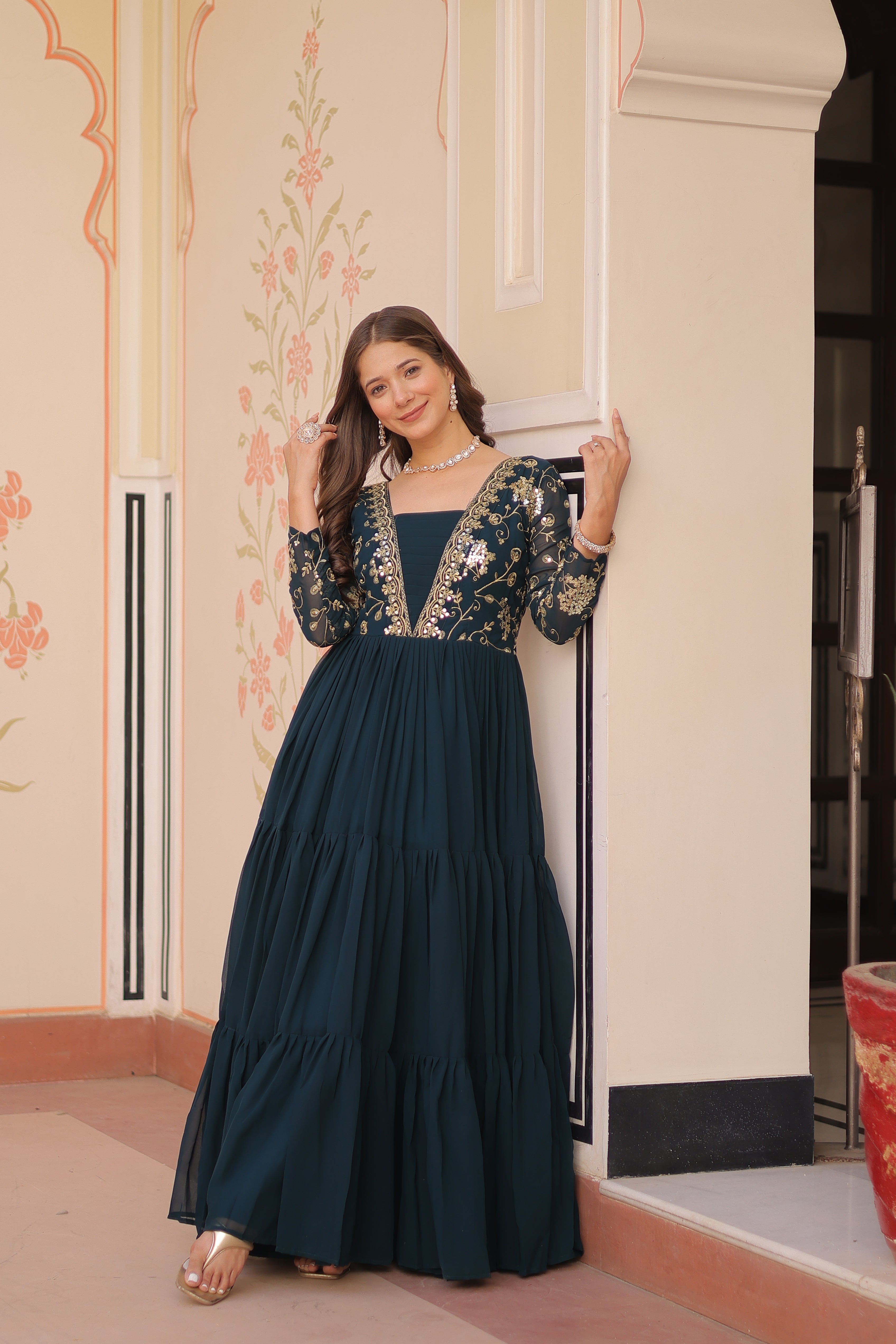 Sitara Bloom Anarkali Gown