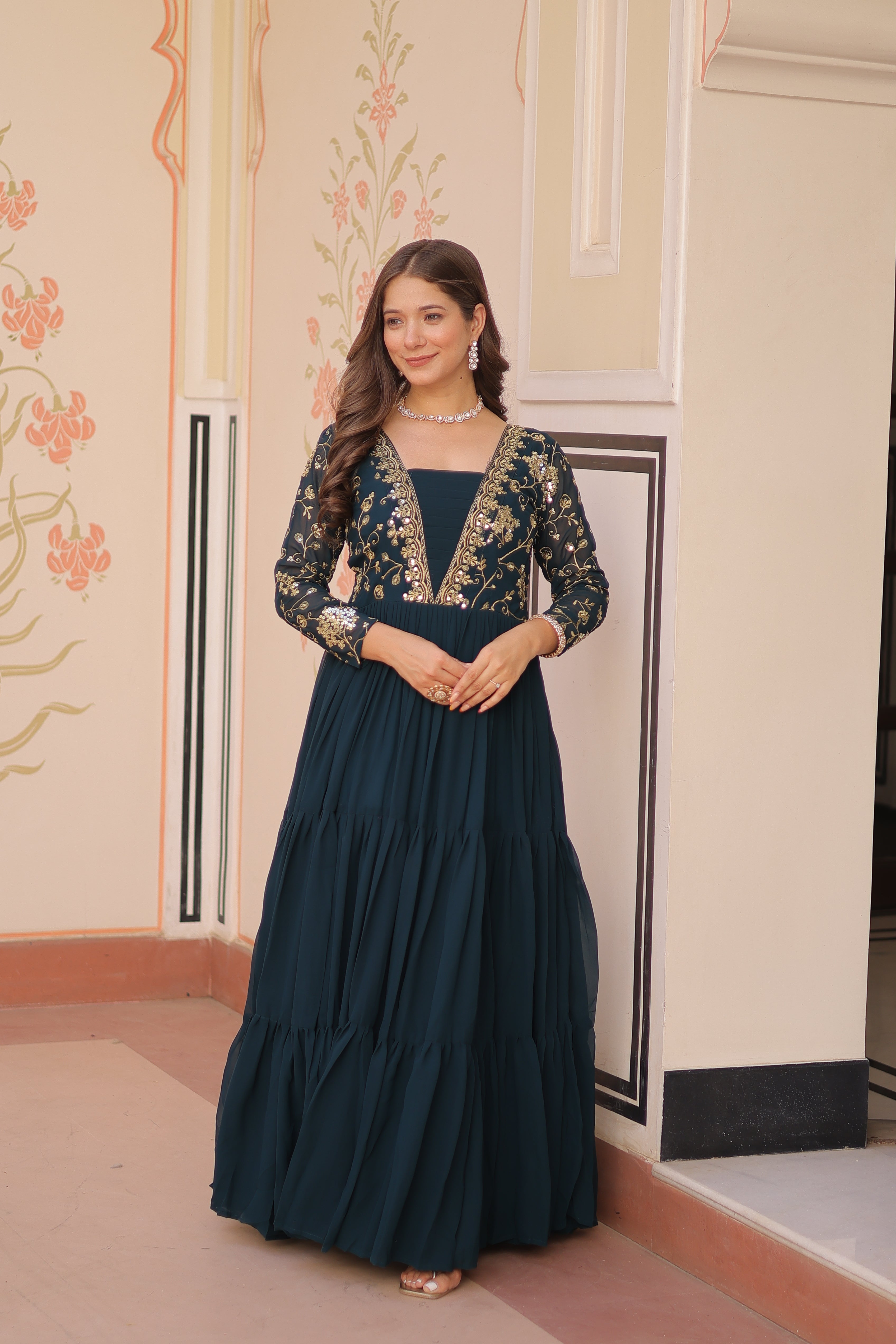 Sitara Bloom Anarkali Gown
