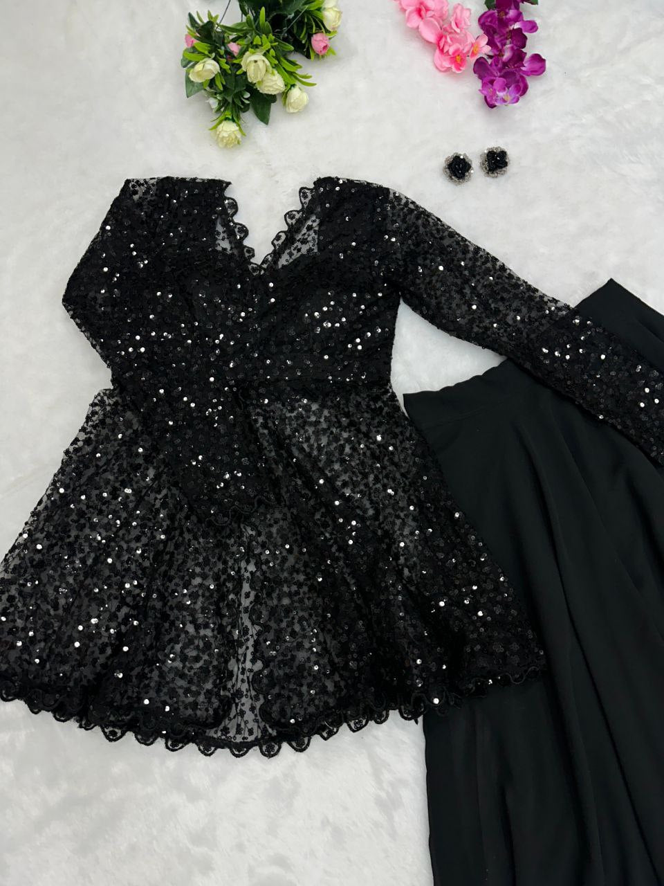 Pure Georgette flair lehnga
