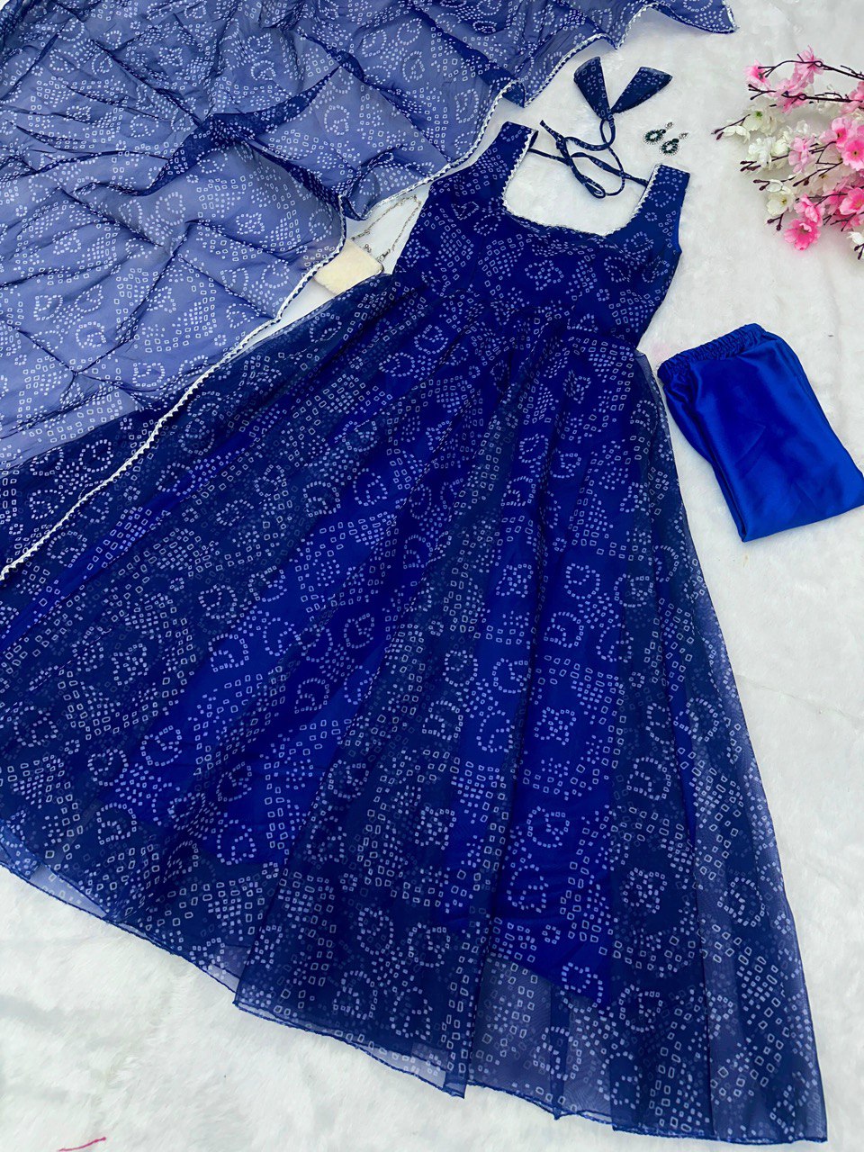 pure georgette Anarkali Gown