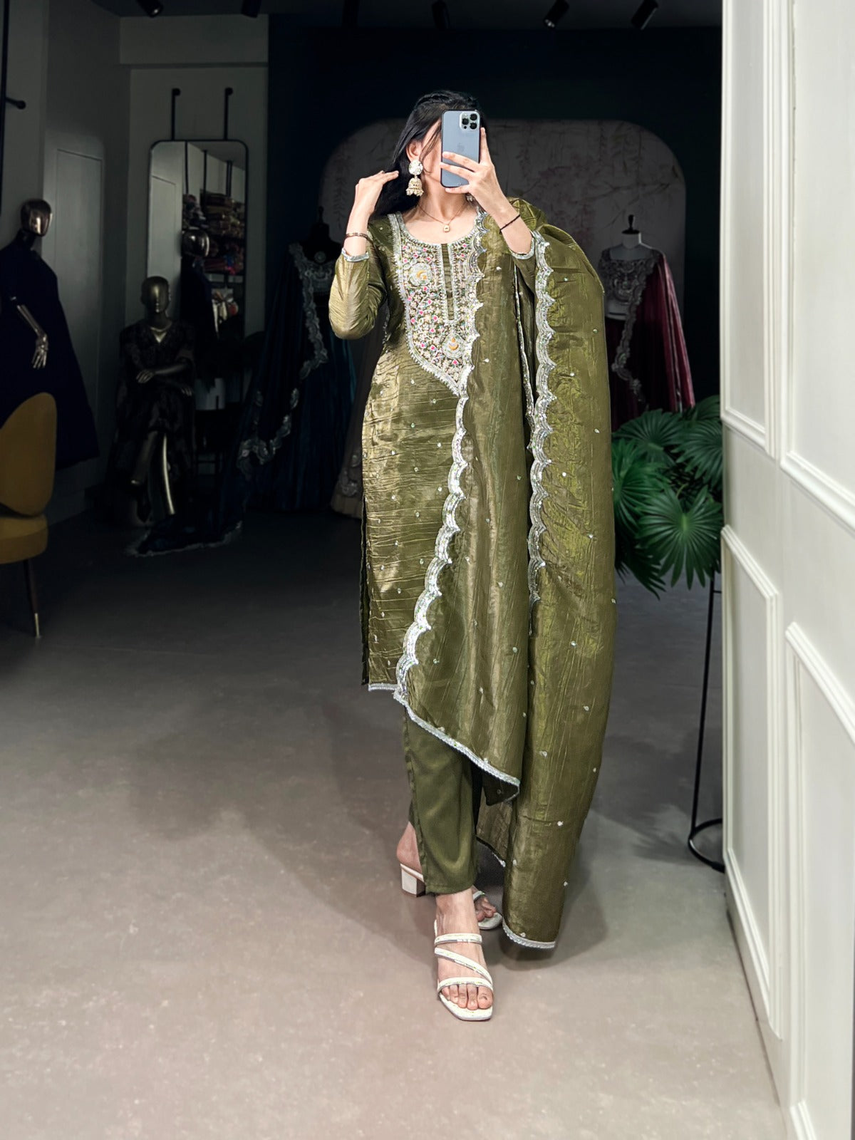 Ethnic Dress Earthy Tones, Royal Vibes