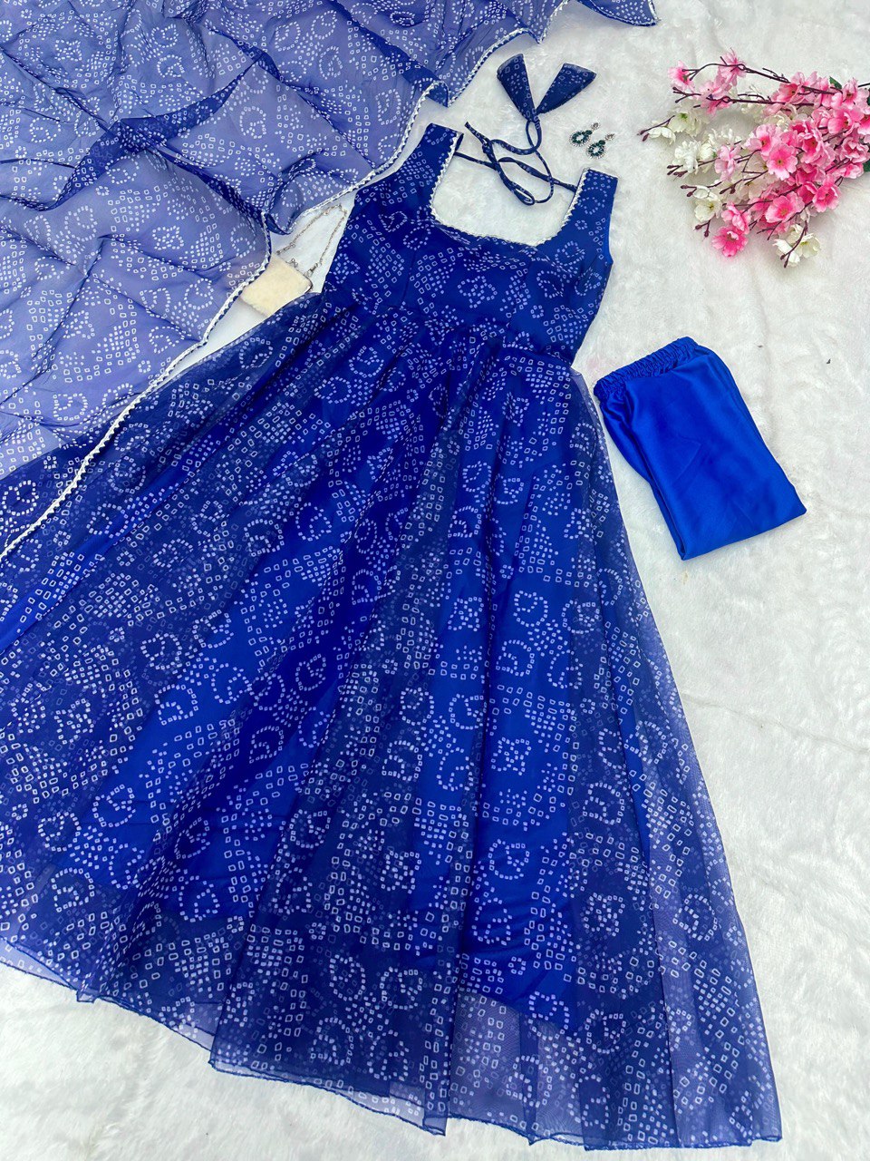 pure georgette Anarkali Gown