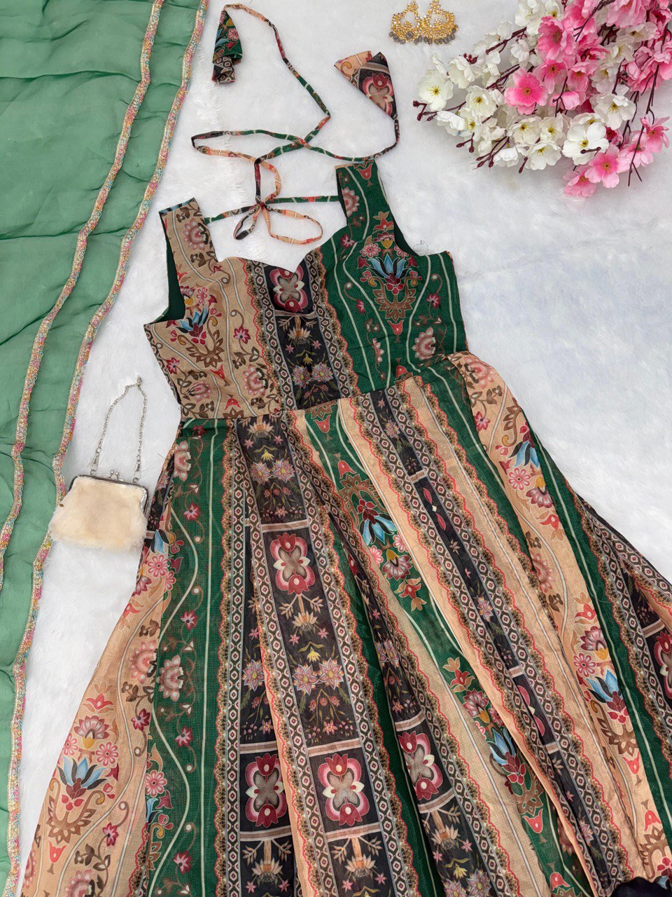 pure georgette Anarkali Gown