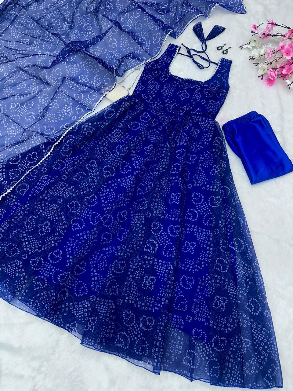 pure georgette Anarkali Gown