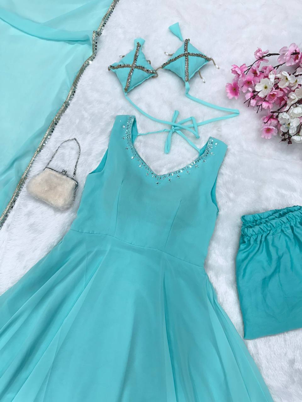Georgette Anarkali Gown