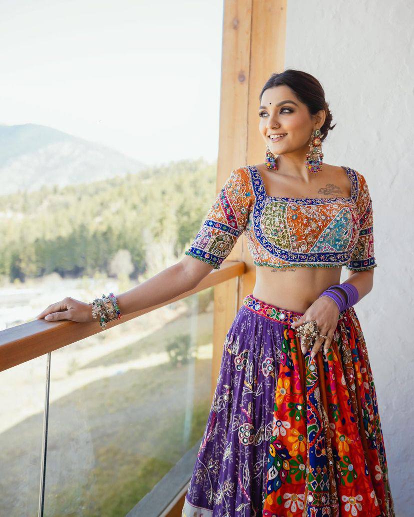 NEW DESIGNER PRINTED LAHENGA CHOLI