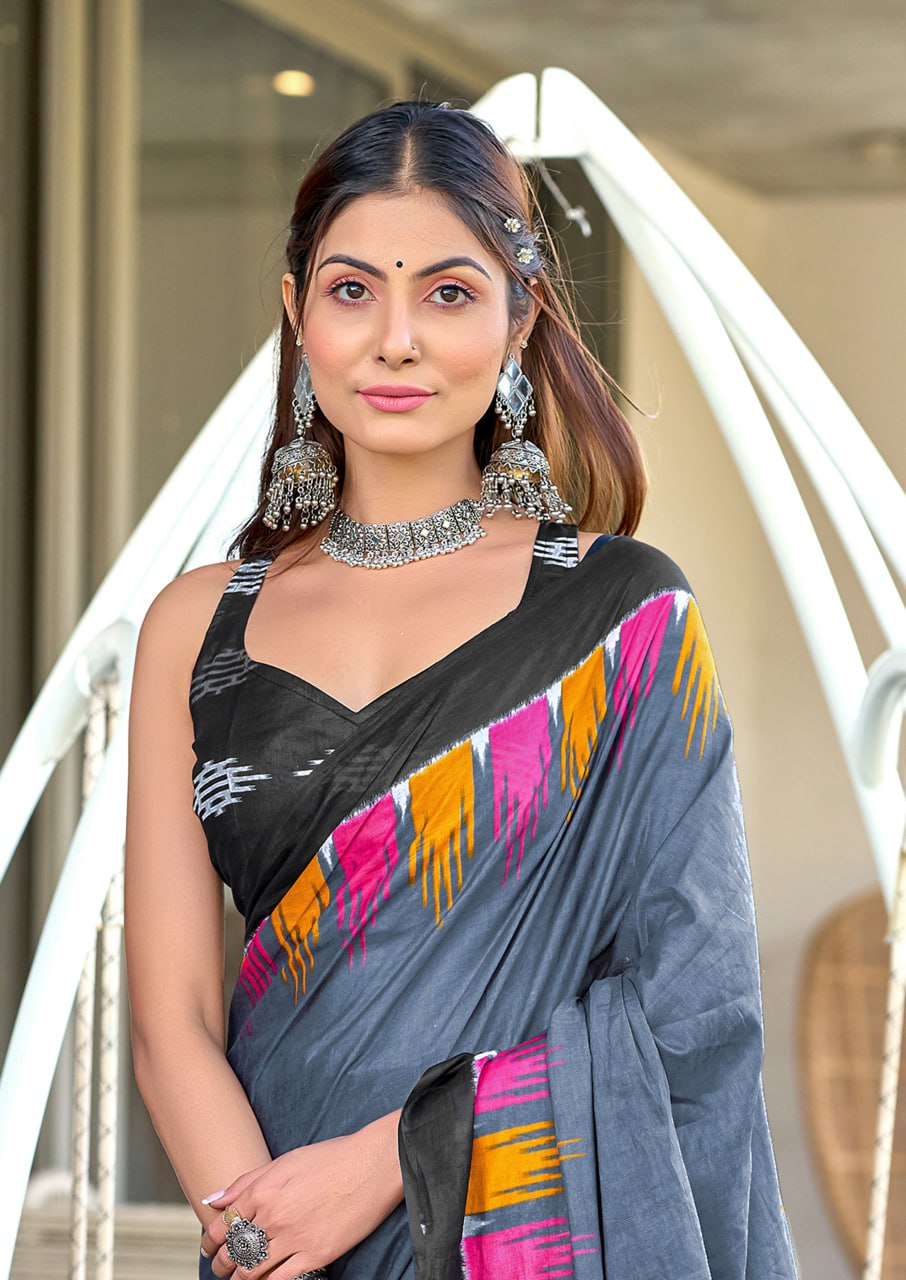 HAND BLOCK PRINT MULMUL COTTON SAREES