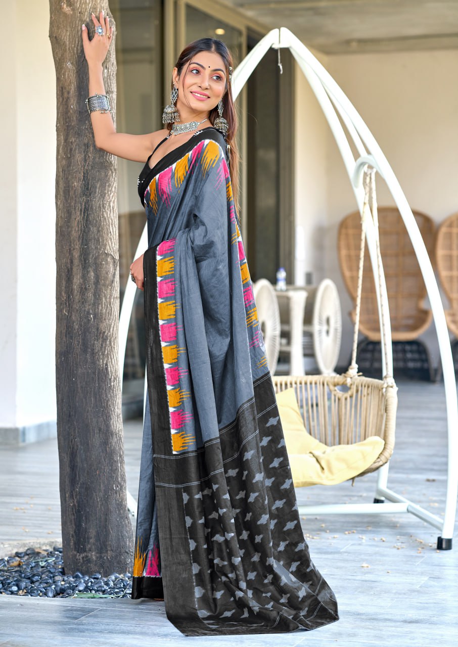 HAND BLOCK PRINT MULMUL COTTON SAREES