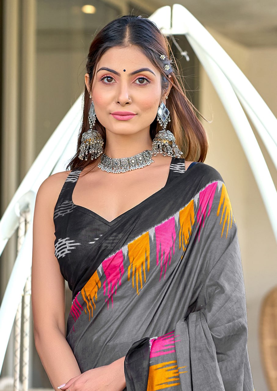 HAND BLOCK PRINT MULMUL COTTON SAREES