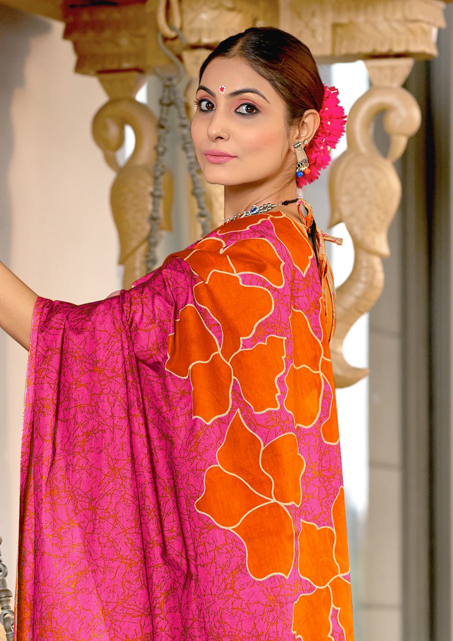 HAND BLOCK PRINT MULMUL COTTON SAREES