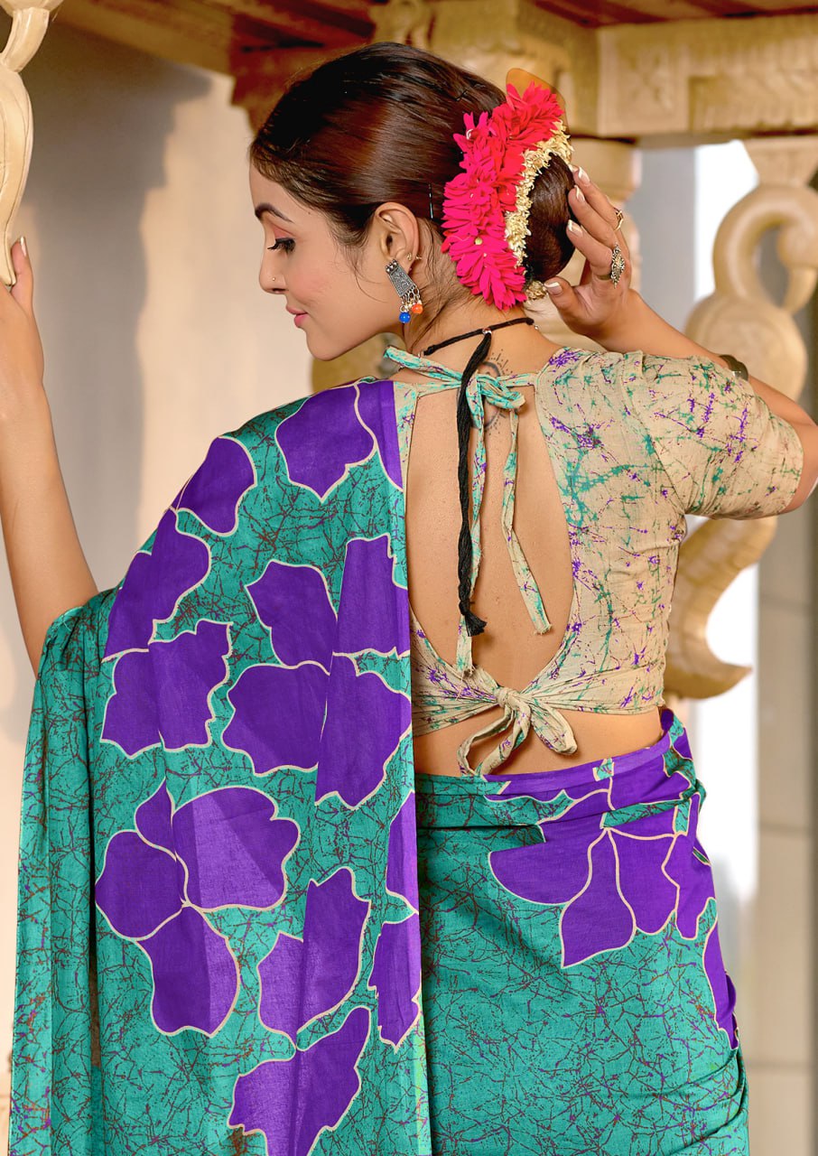 HAND BLOCK PRINT MULMUL COTTON SAREES