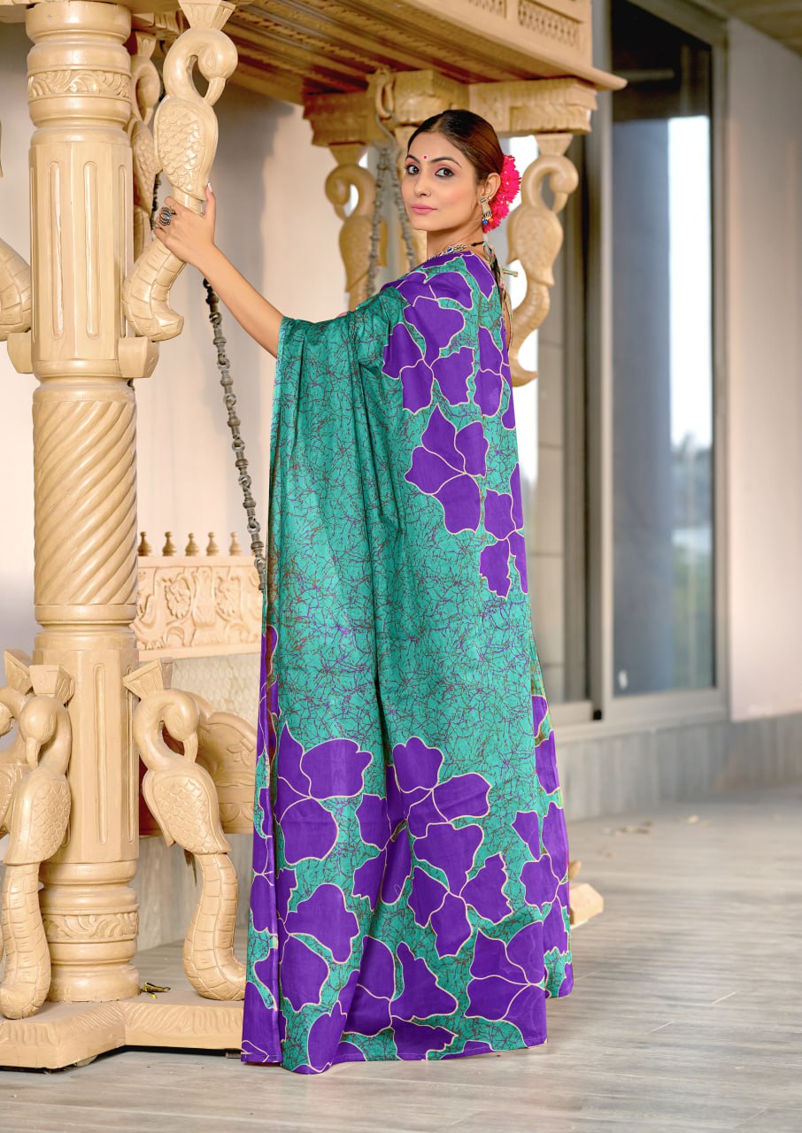 HAND BLOCK PRINT MULMUL COTTON SAREES