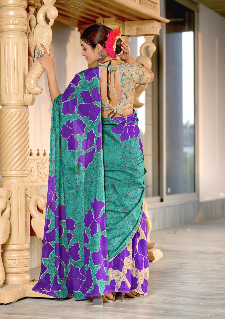 HAND BLOCK PRINT MULMUL COTTON SAREES