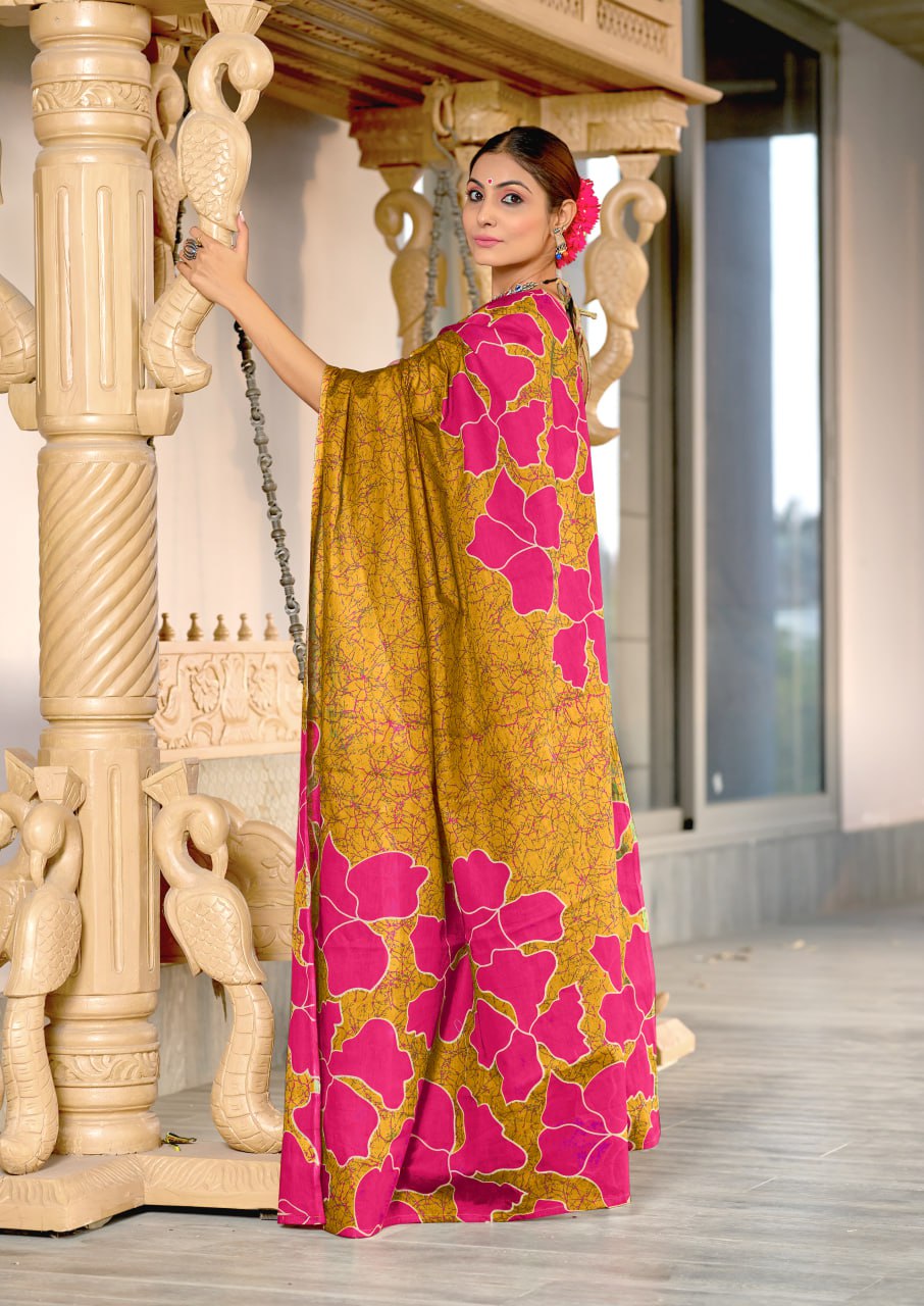 HAND BLOCK PRINT MULMUL COTTON SAREES