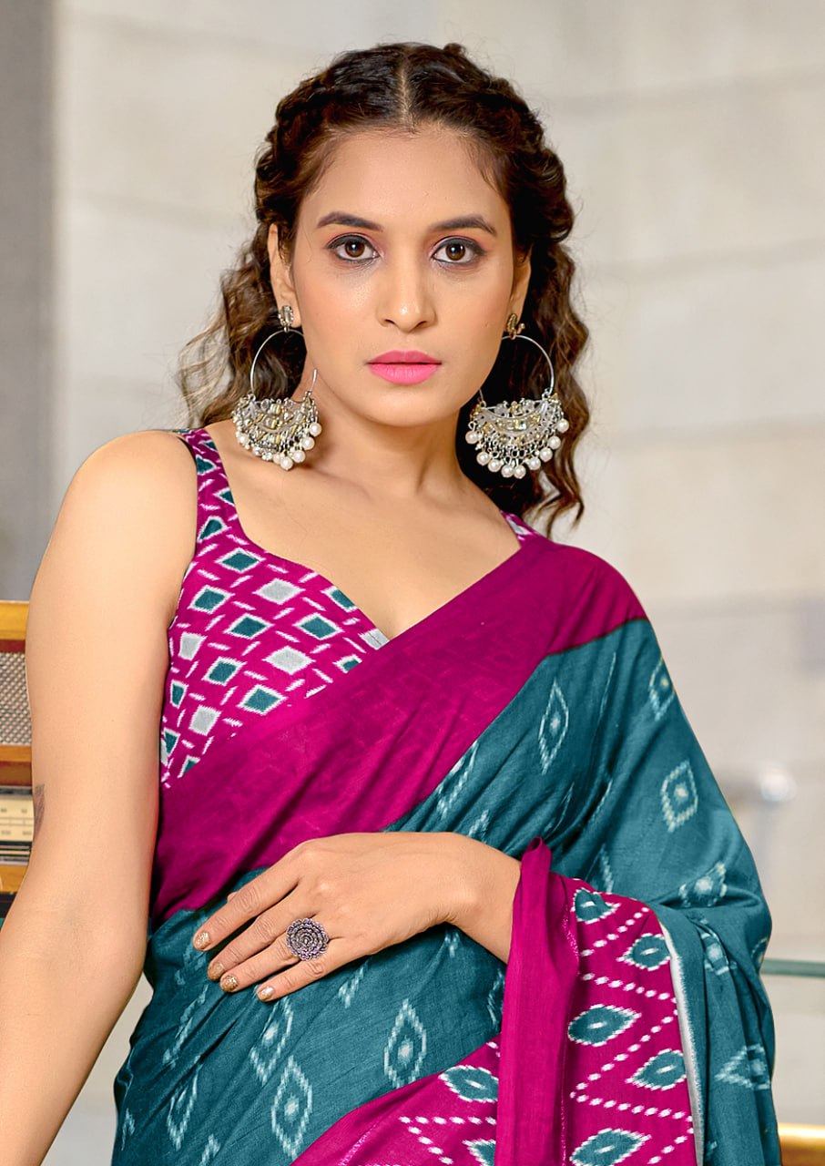 HAND BLOCK PRINT MULMUL COTTON SAREES
